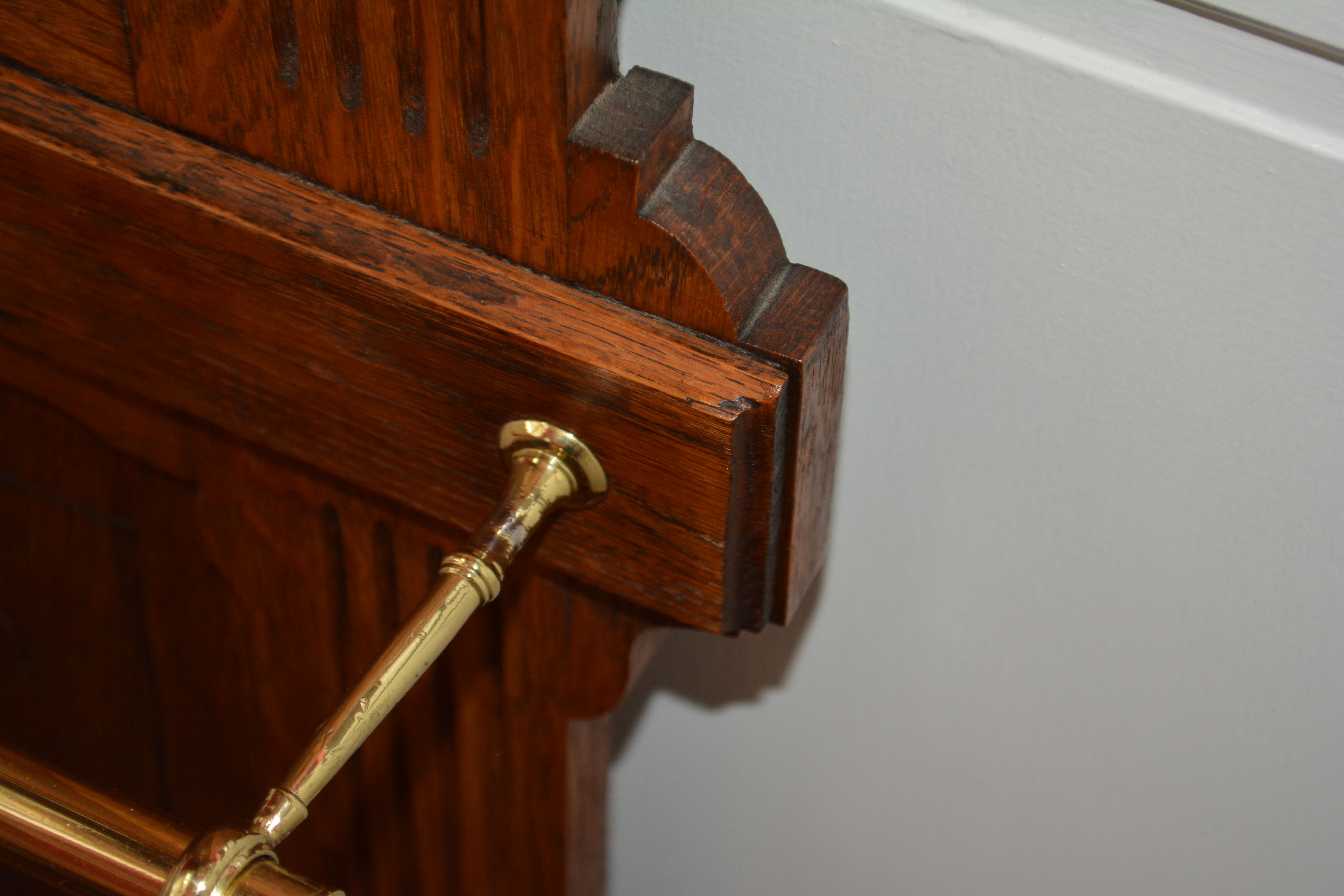 Circa 1900 Oak Mirrored Hall Tree