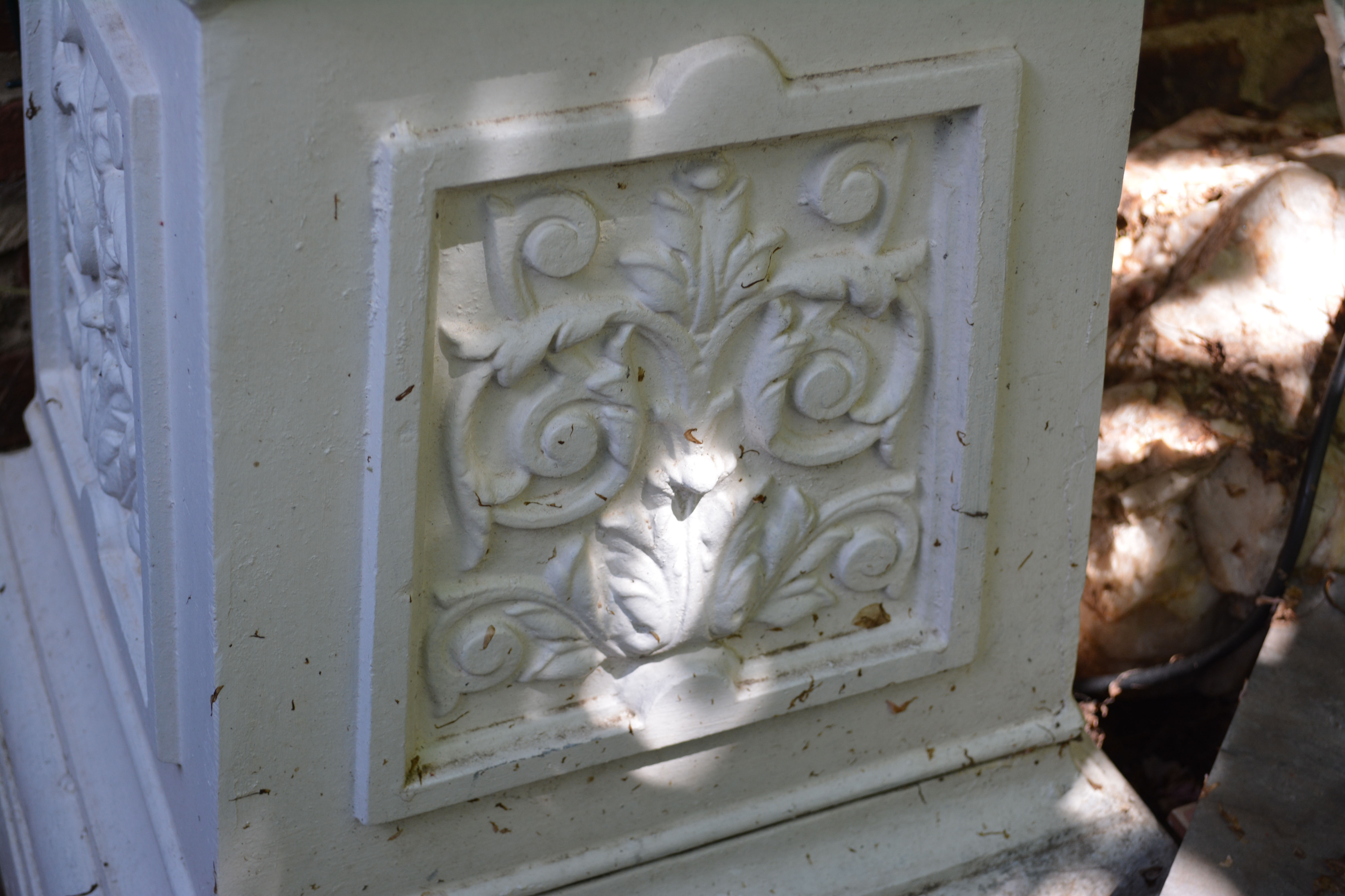 Antique White Painted Planter