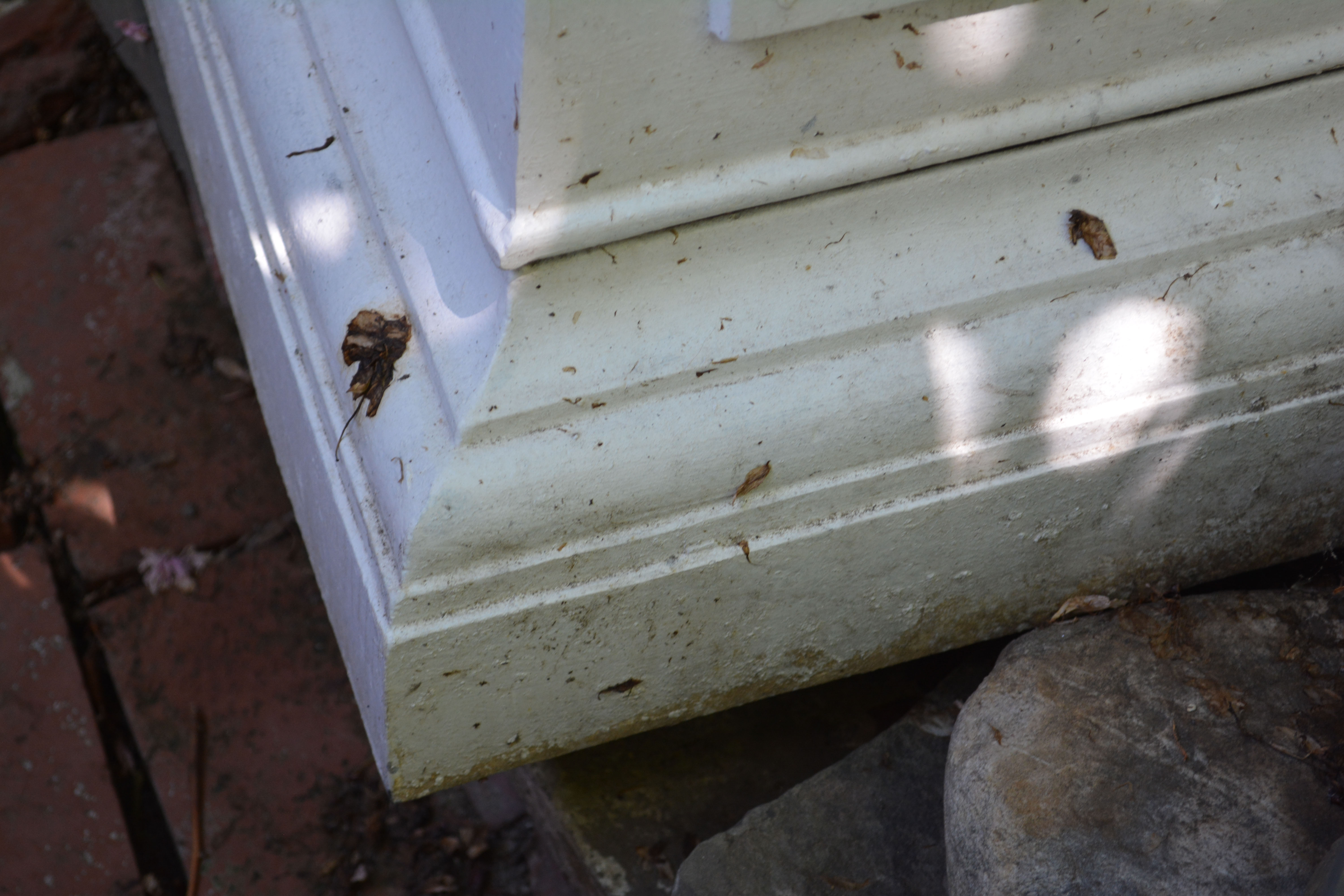 Antique White Painted Planter