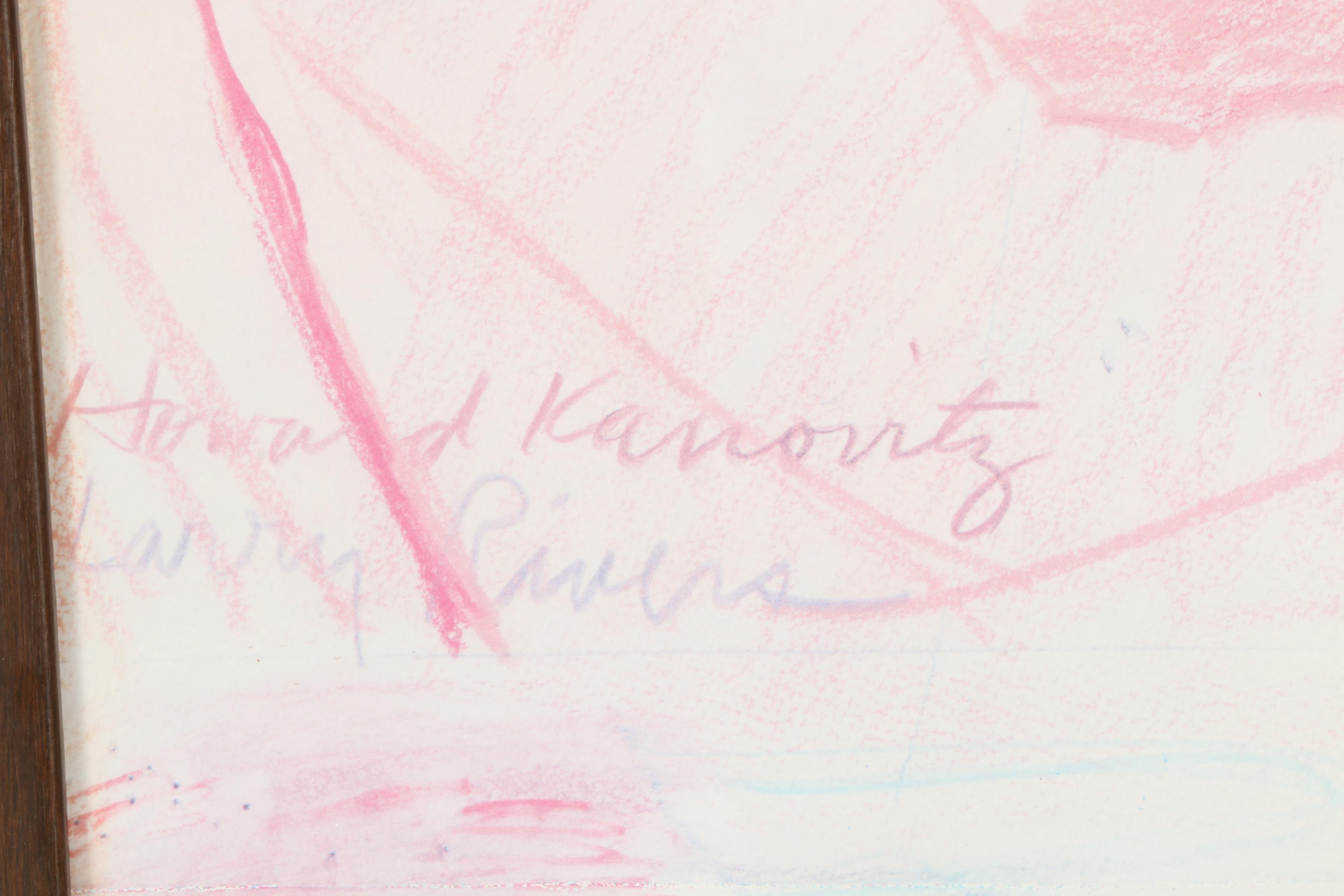 Framed Offset Lithograph Poster for The East Thirteenth Street Band Signed by Larry Rivers