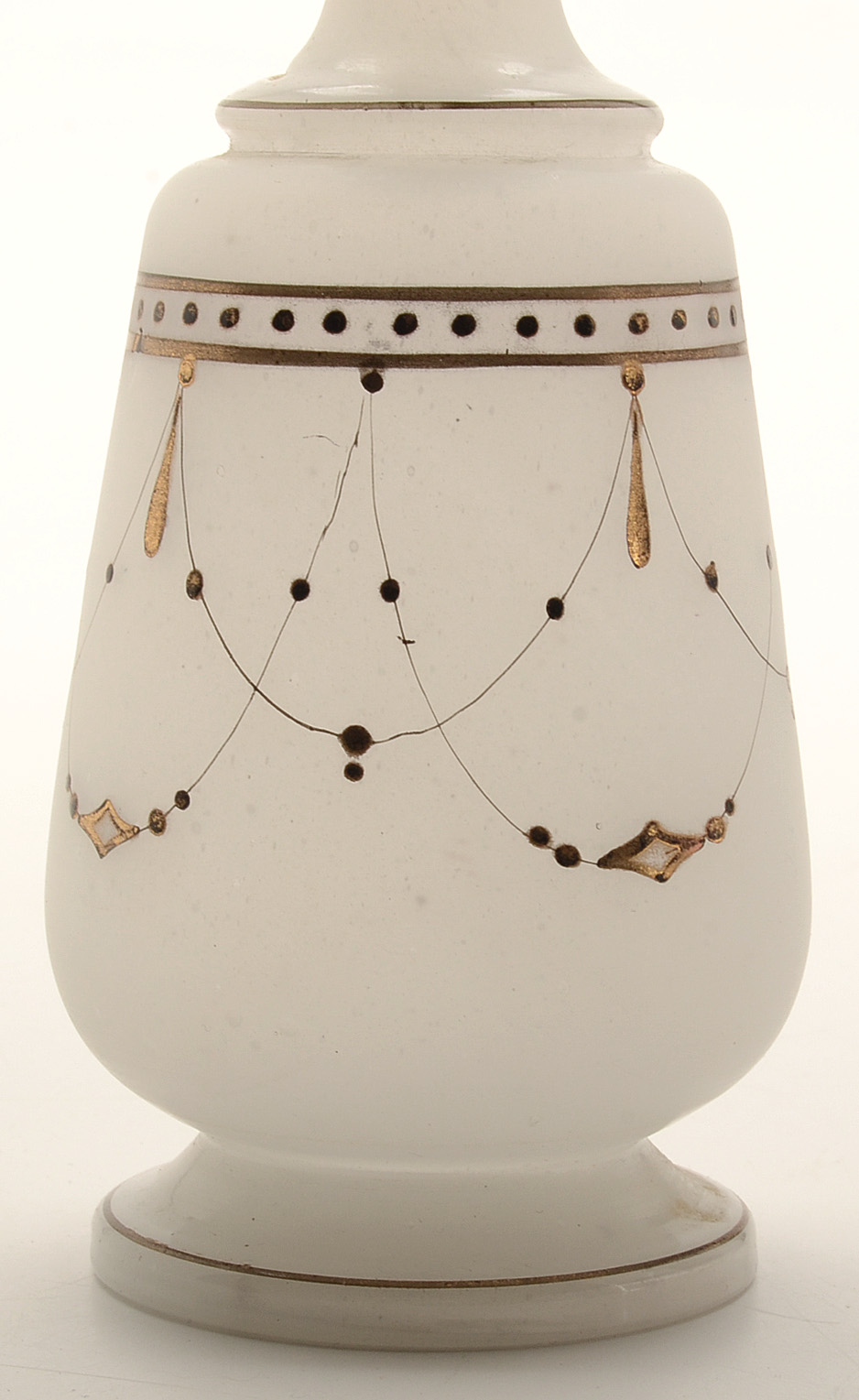 Pair of Antique Bristol Glass Barber Decanters with Stoppers