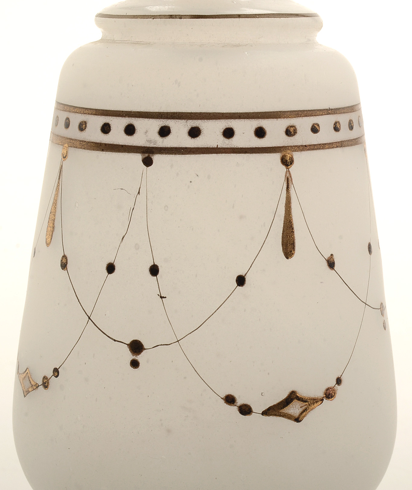 Pair of Antique Bristol Glass Barber Decanters with Stoppers