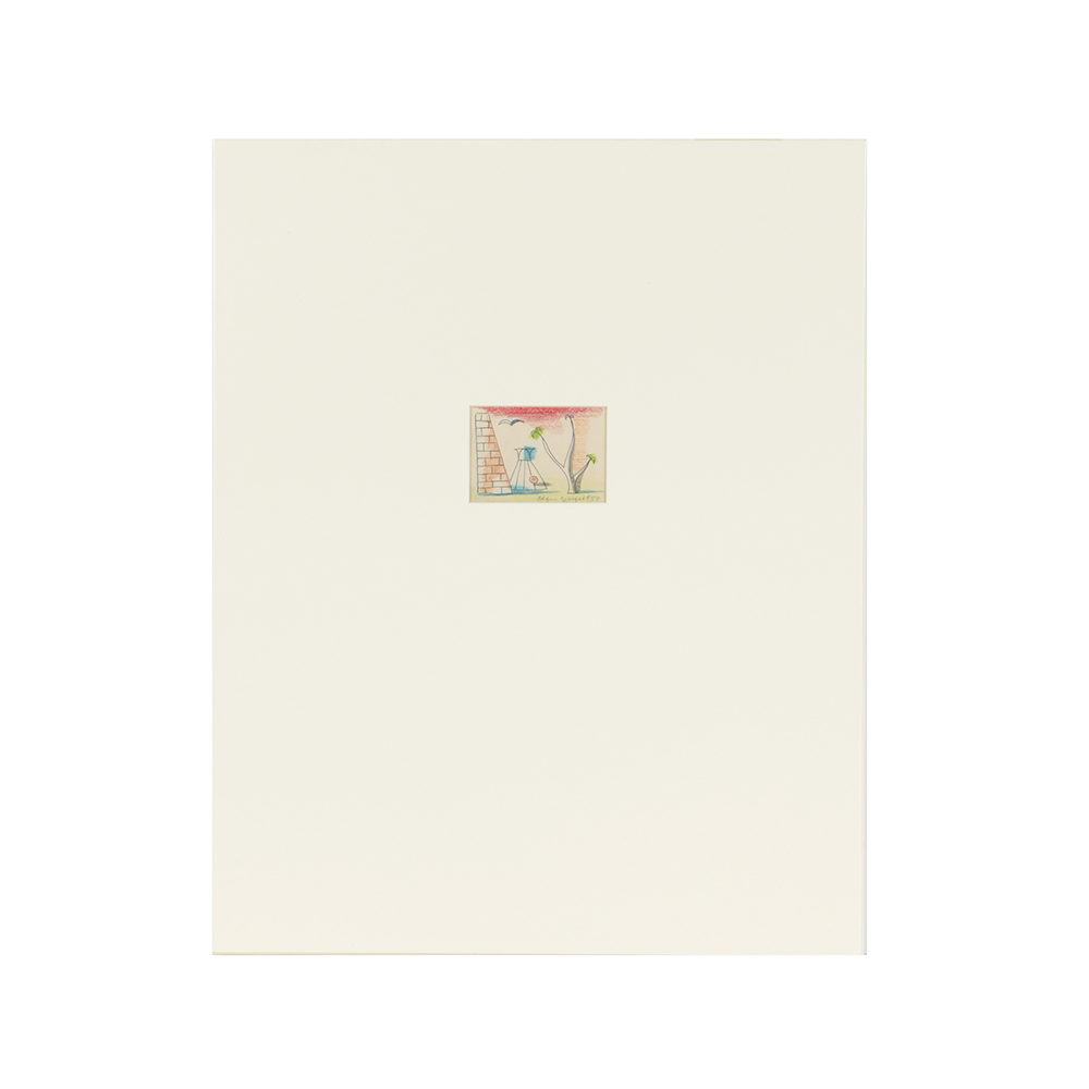 1950 Edgar Yaeger Ink and Colored Pencil  on Paper