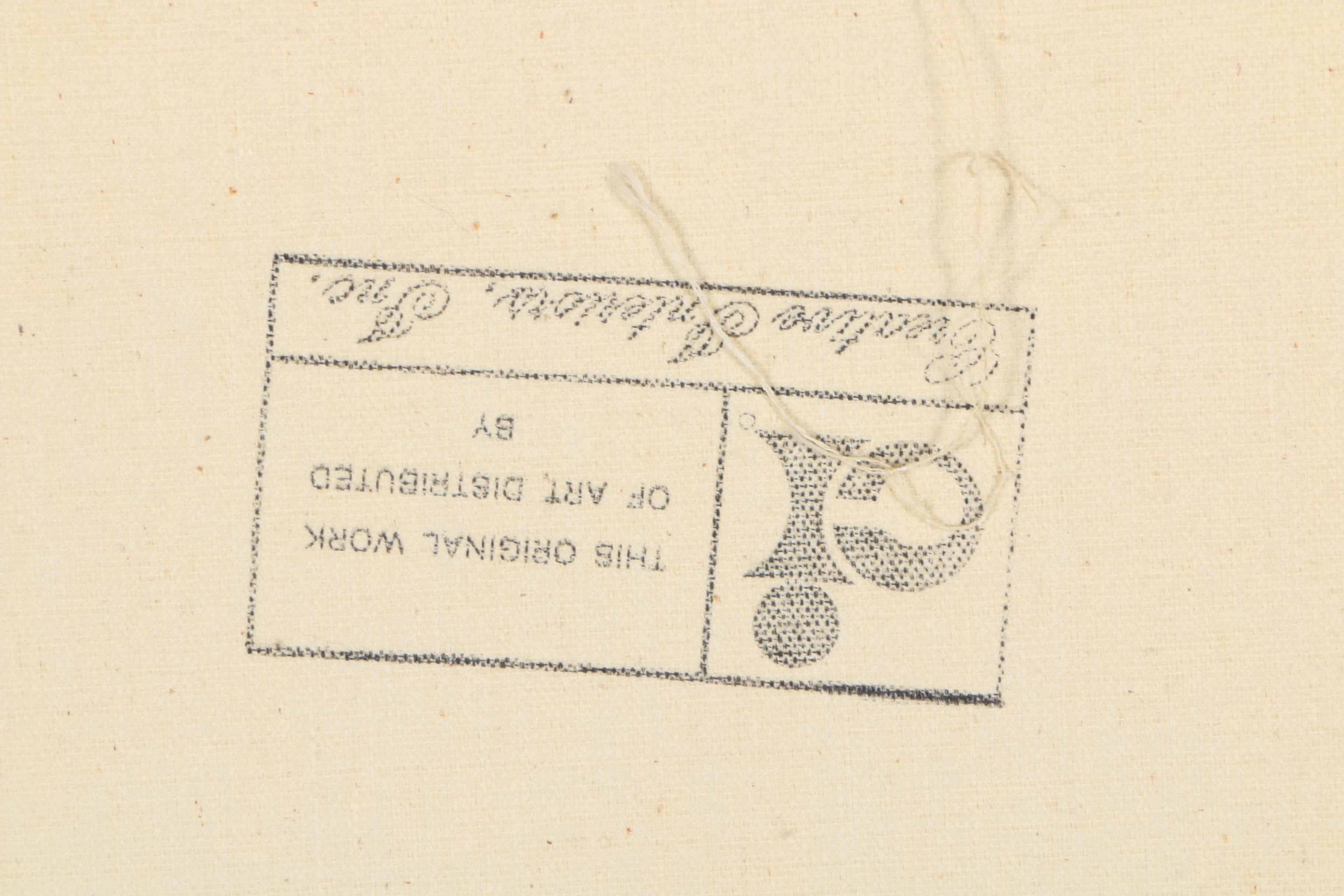 Maurice Bouchard Oil Painting and Serigraph on Canvas of a Winter Scene