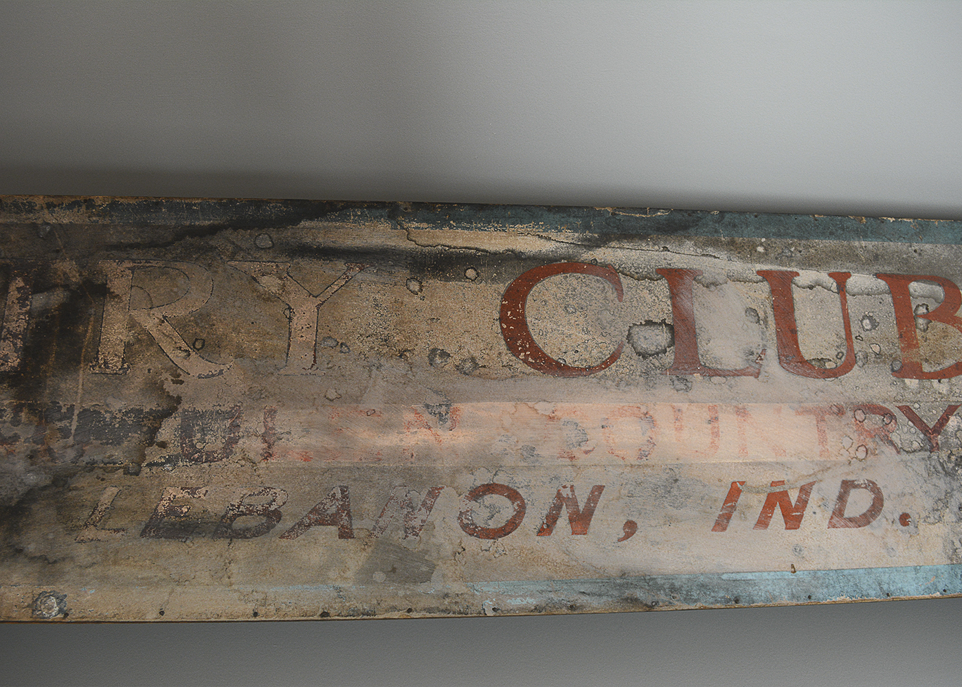 Vintage Oversized Lebanon, Indiana Country Club Park Sign