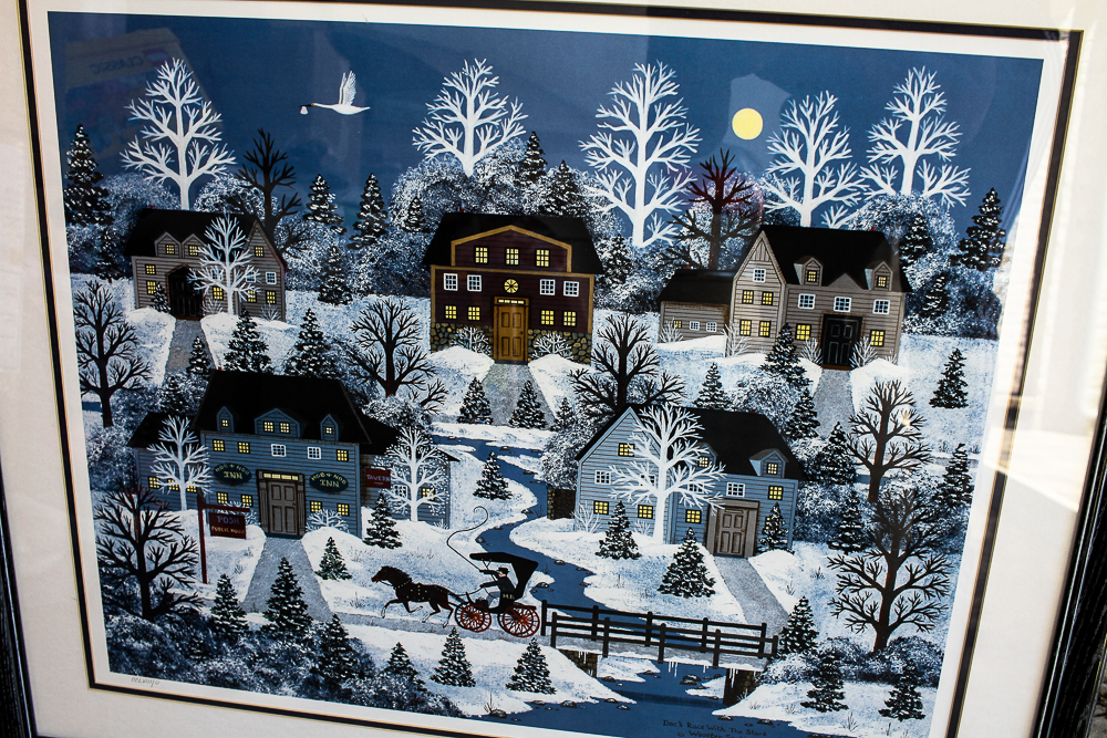 Jane Wooster Scott Limited Edition Offset Lithograph "Doc's Race With the Stork"