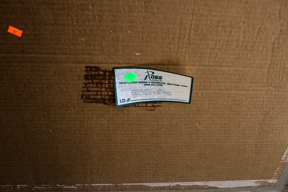 Jane Wooster Scott Limited Edition Offset Lithograph "Doc's Race With the Stork"