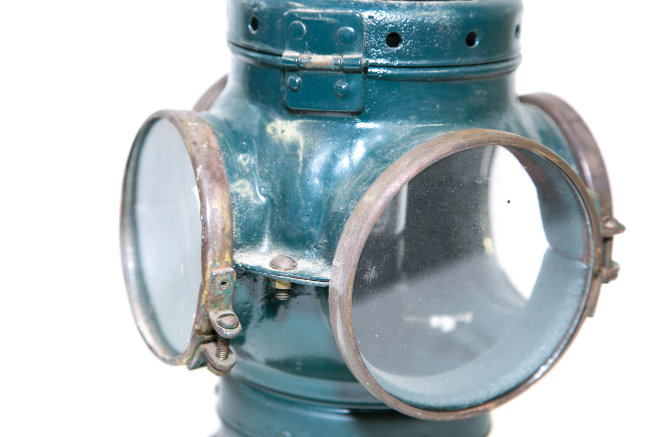 Vintage Railroad Lantern Table Lamp