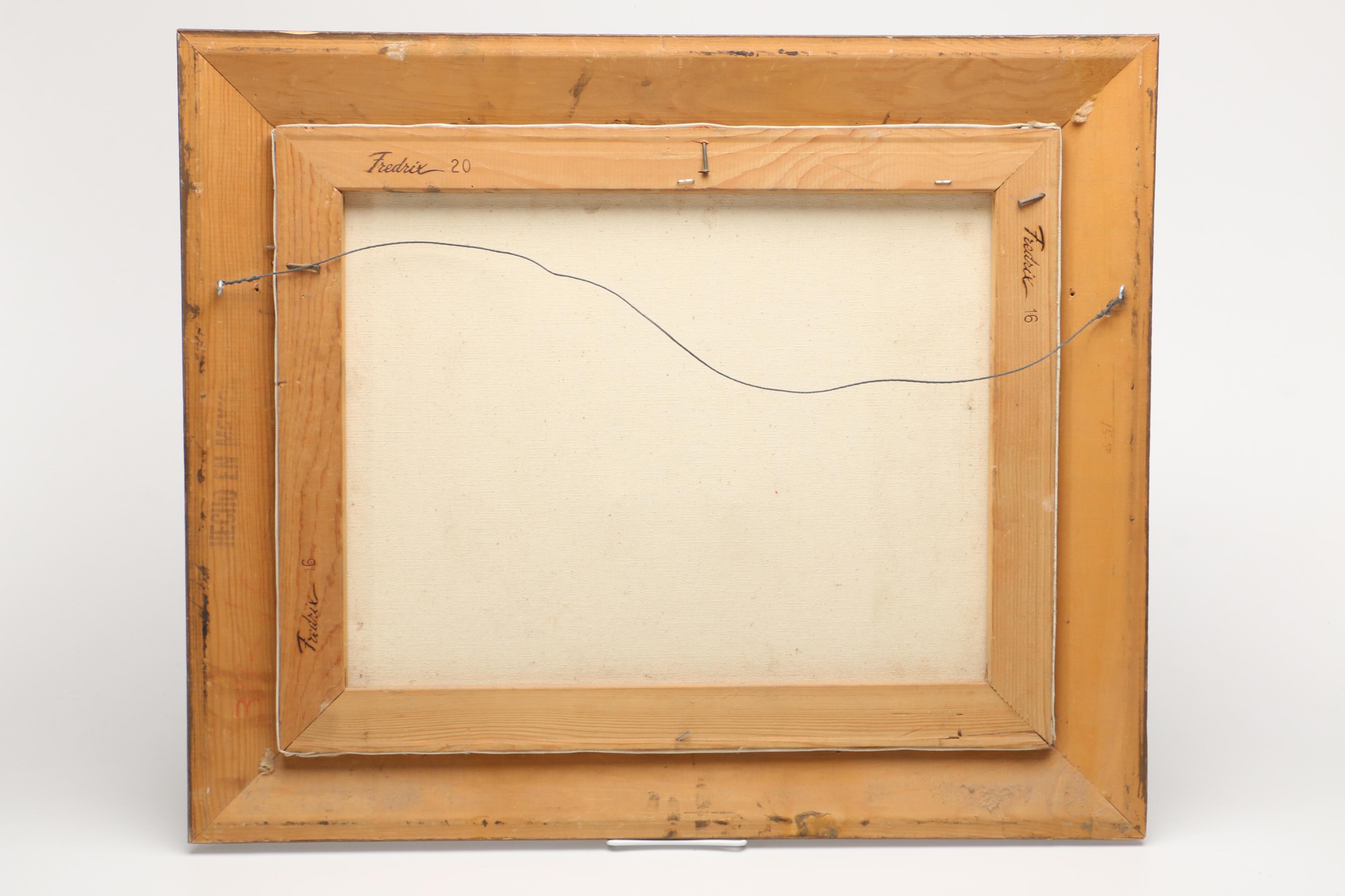 La Plante 1978 Still Life Oil on Canvas of Barware