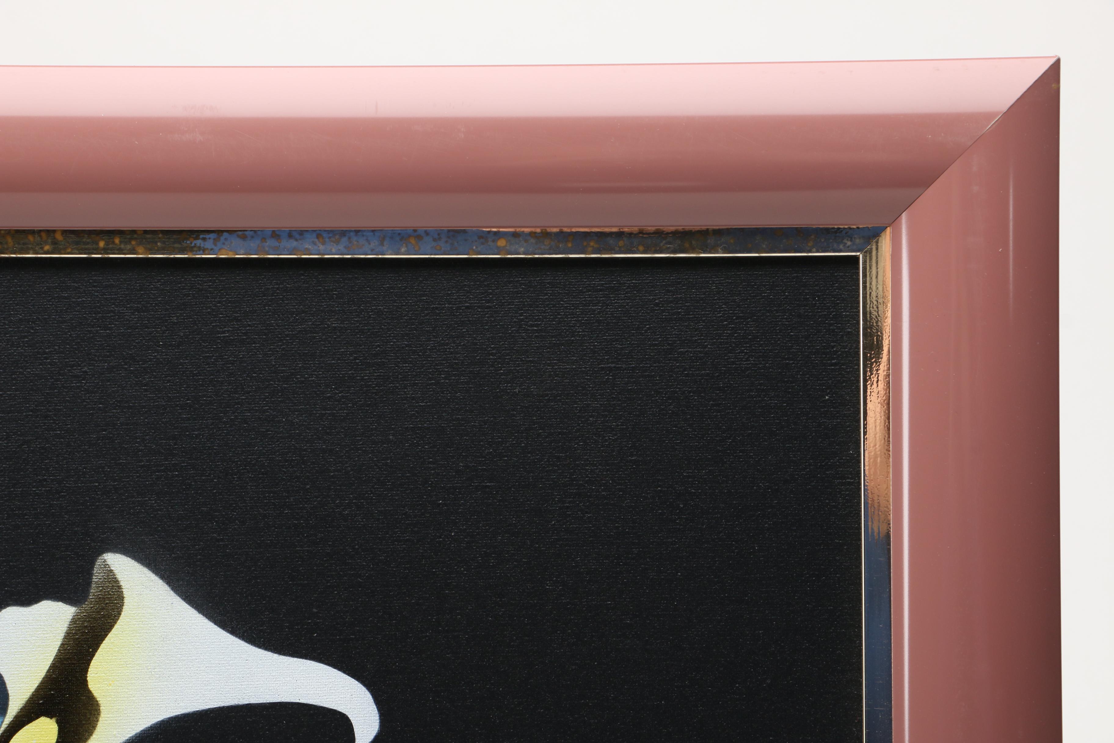 Fratelli Oil Painting on Canvas of Art Deco Lilly Still LIfe