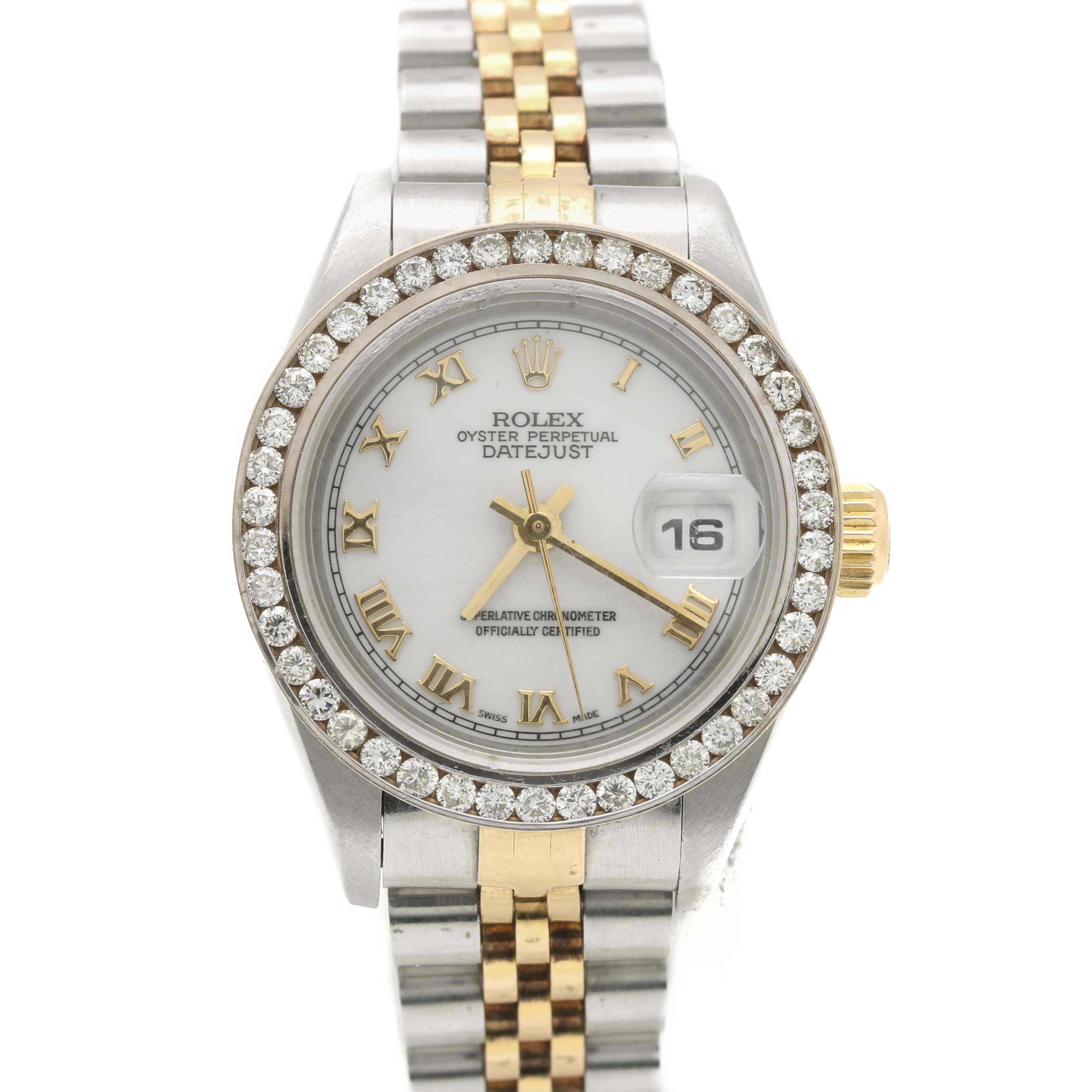 Rolex Stainless Steel 18K Yellow Gold 1.00 CTW Diamond Watch