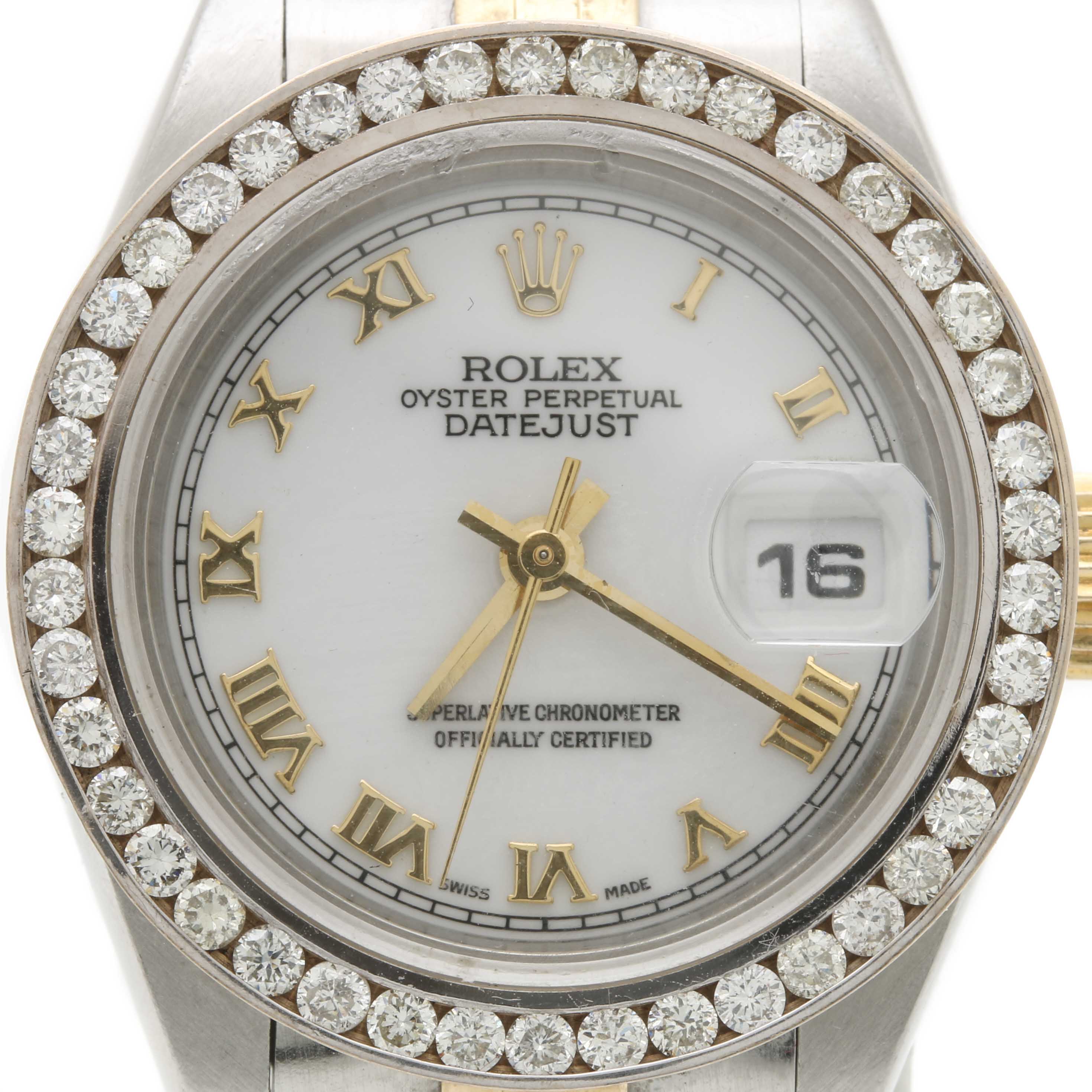 Rolex Stainless Steel 18K Yellow Gold 1.00 CTW Diamond Watch