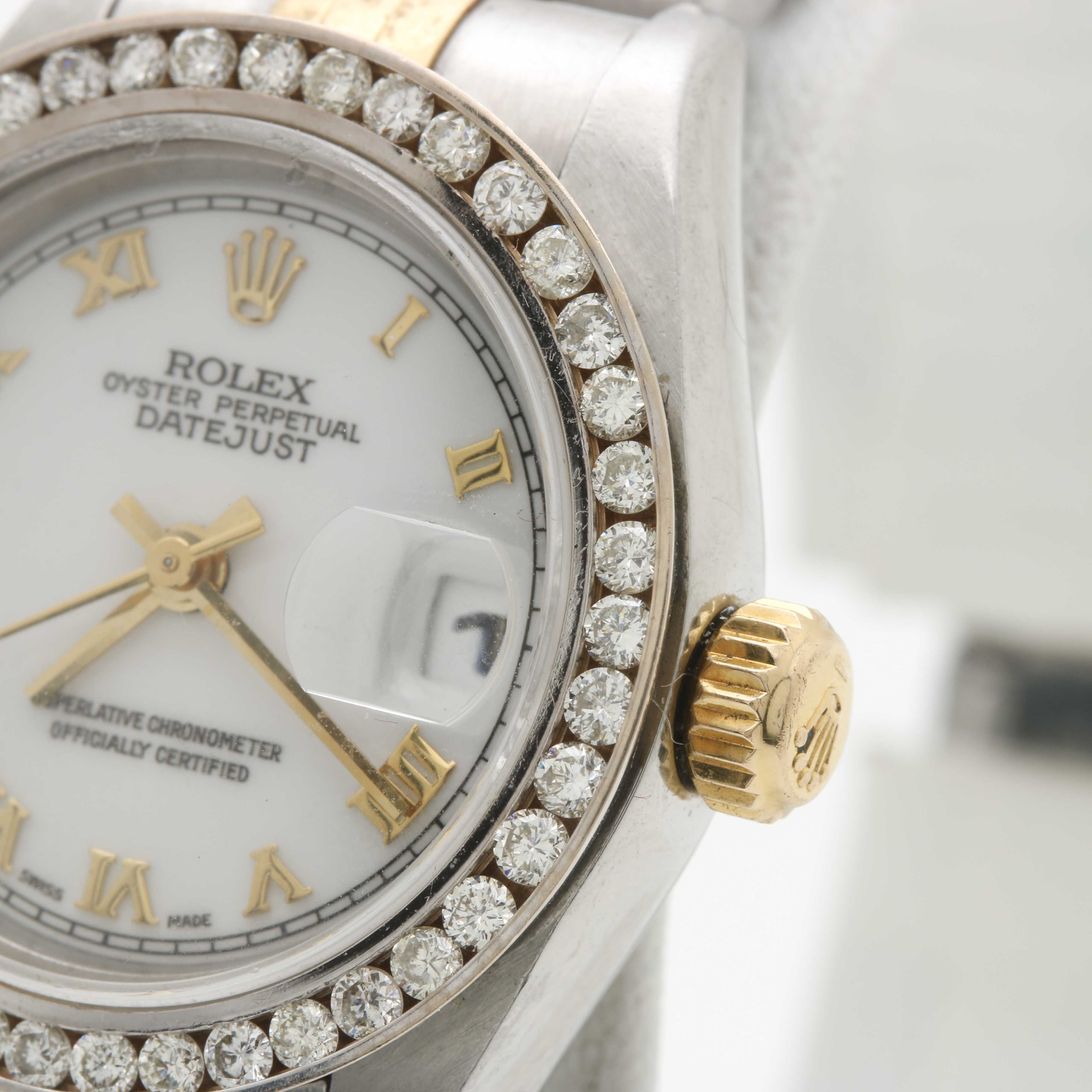 Rolex Stainless Steel 18K Yellow Gold 1.00 CTW Diamond Watch