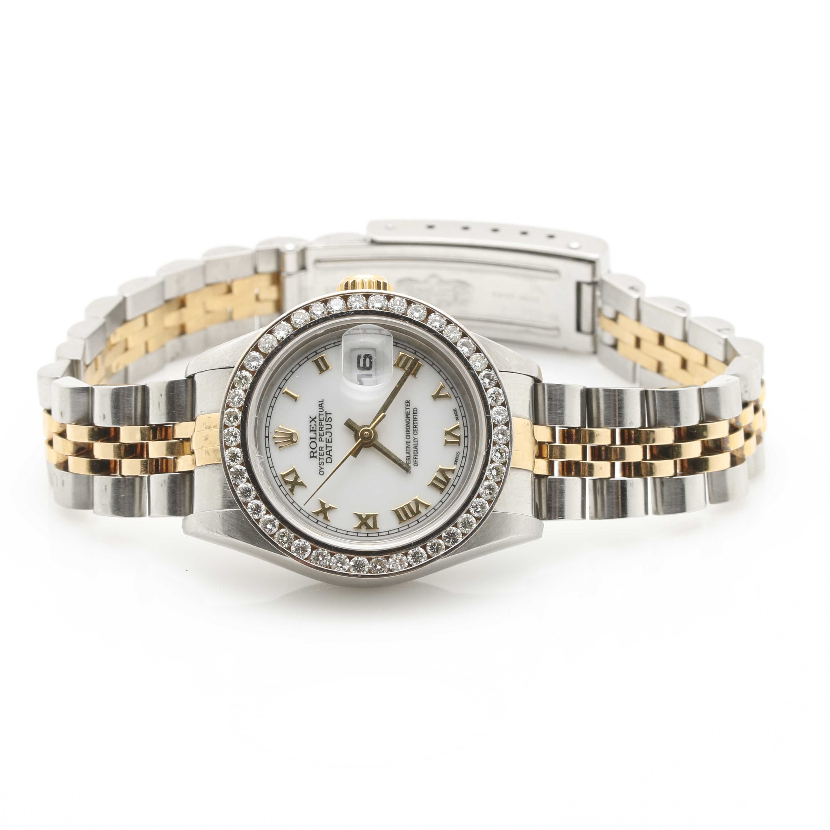 Rolex Stainless Steel 18K Yellow Gold 1.00 CTW Diamond Watch