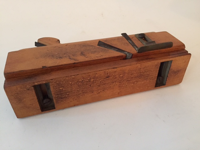 Antique Lap Desk With Vintage Side Chair and Wood Plane