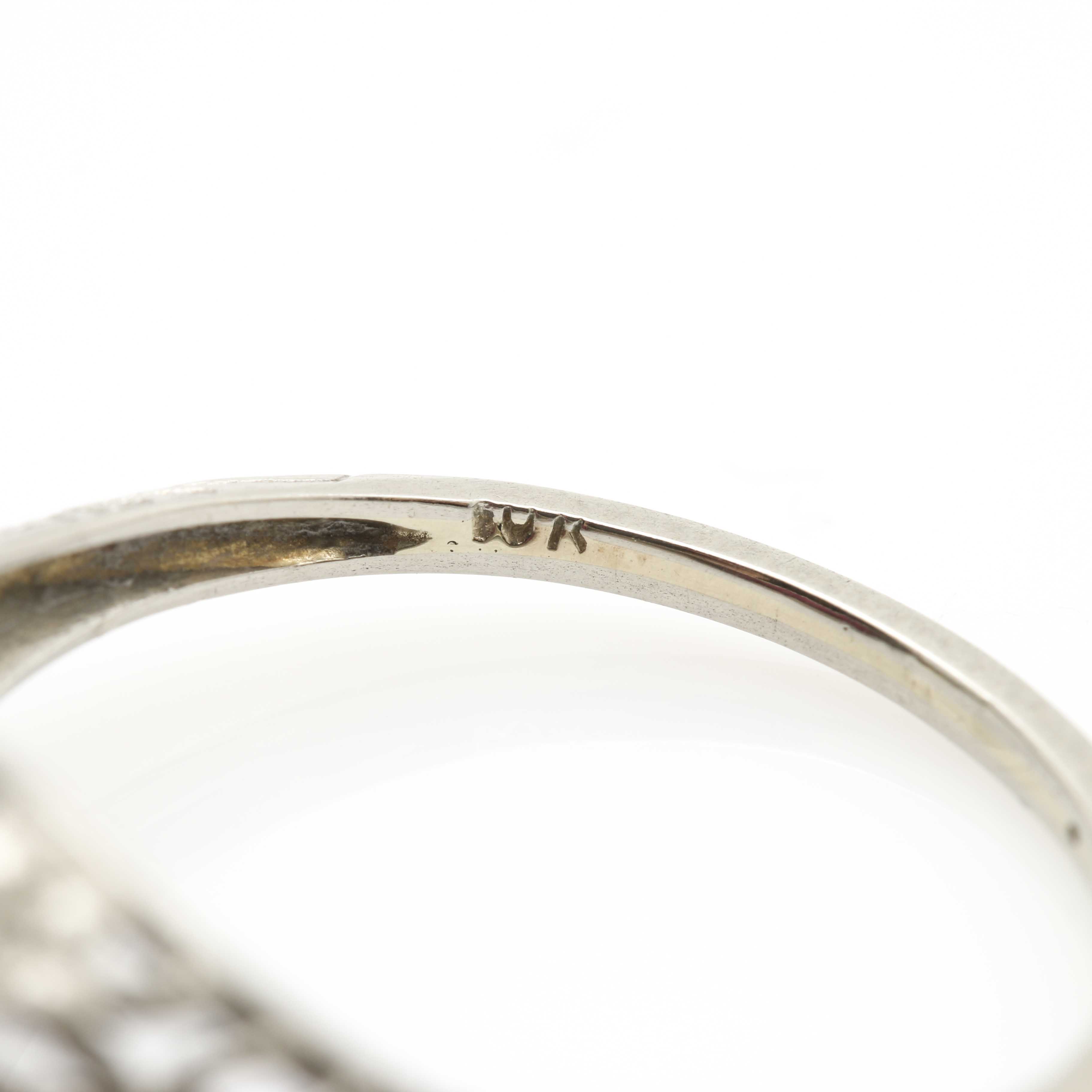 10K White Gold Ruby Ring