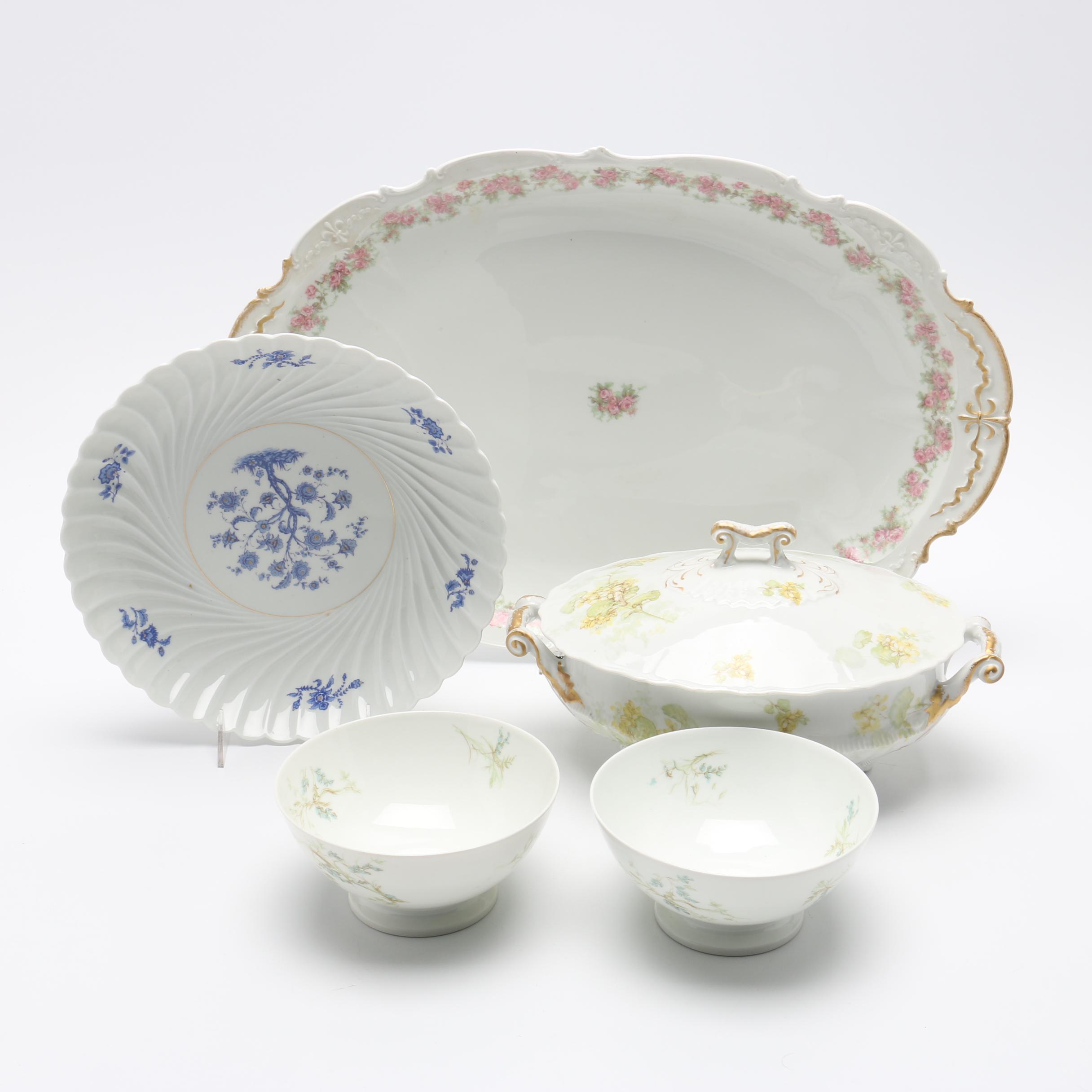 Haviland Limoges Porcelain Floral Dishes
