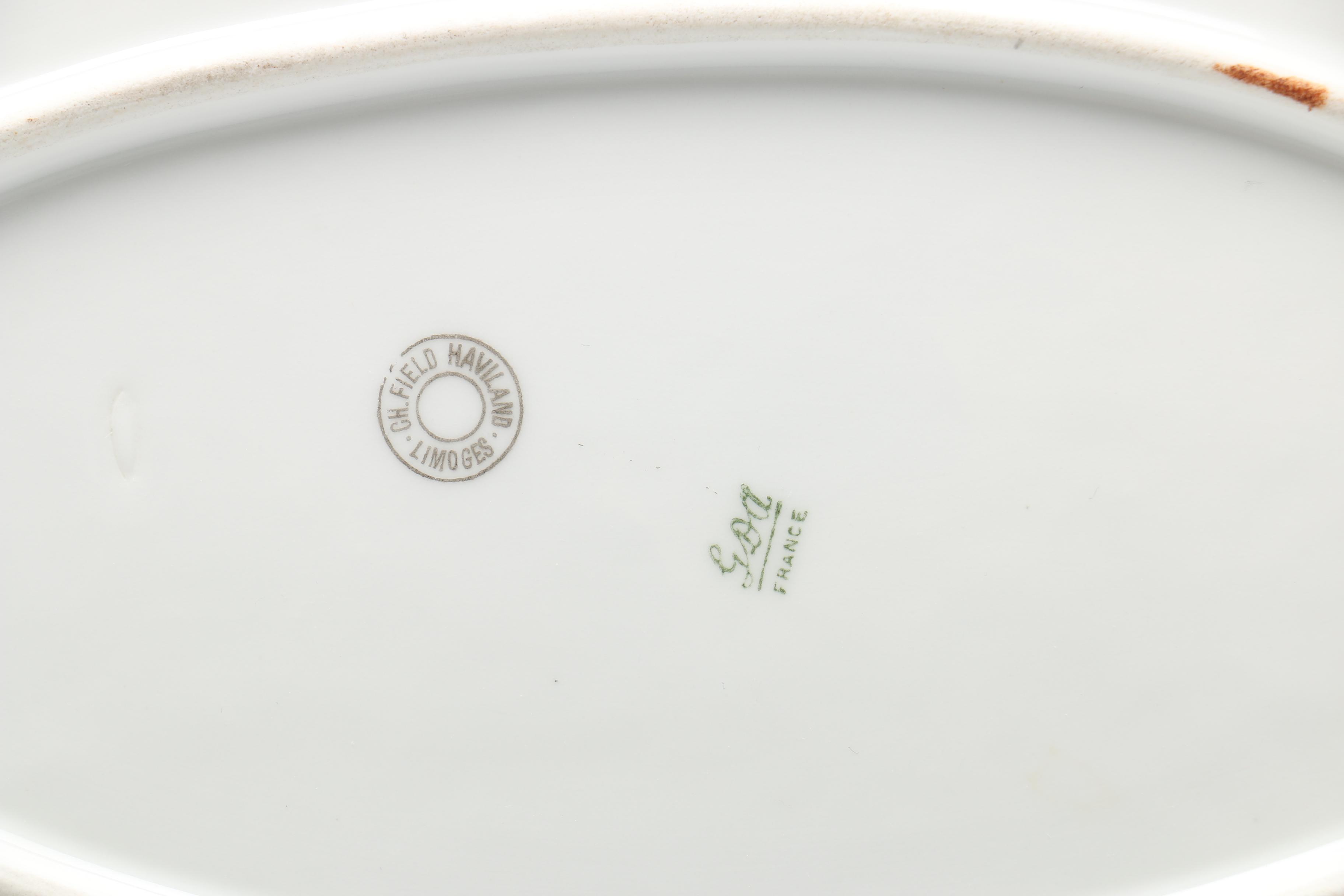 Haviland Limoges Porcelain Floral Dishes