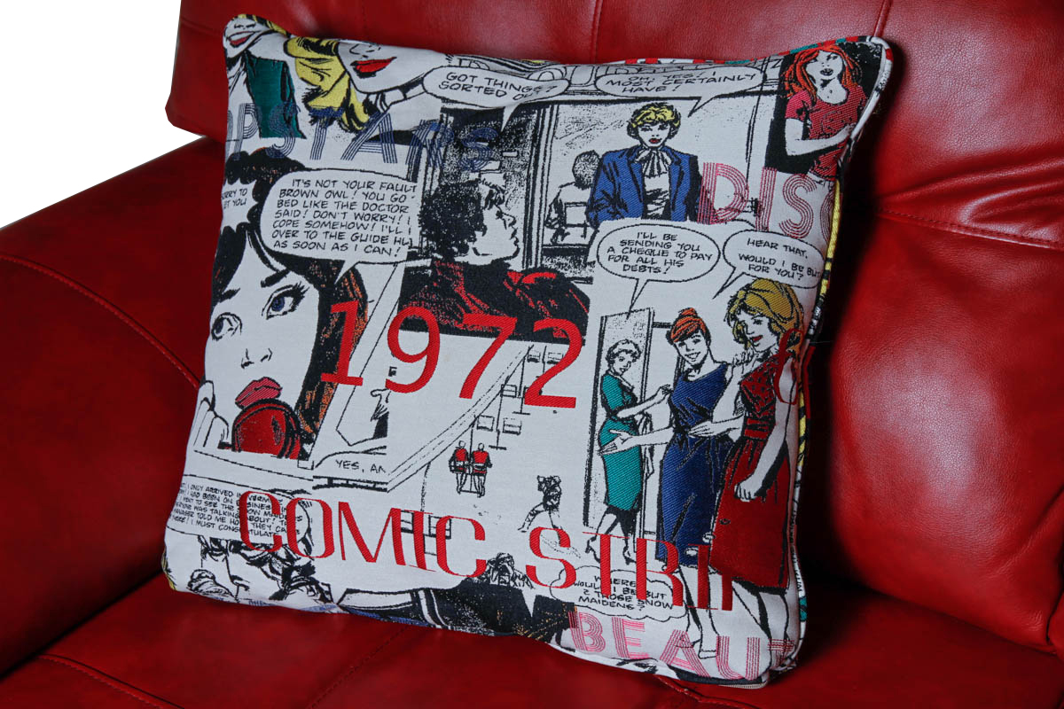 Contemporary Red Faux-Leather Sectional Sleeper Sofa