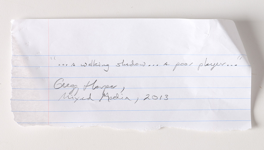 Gregg Harper Photo-Acetate Collage "... a walking shadow...a poor player..."