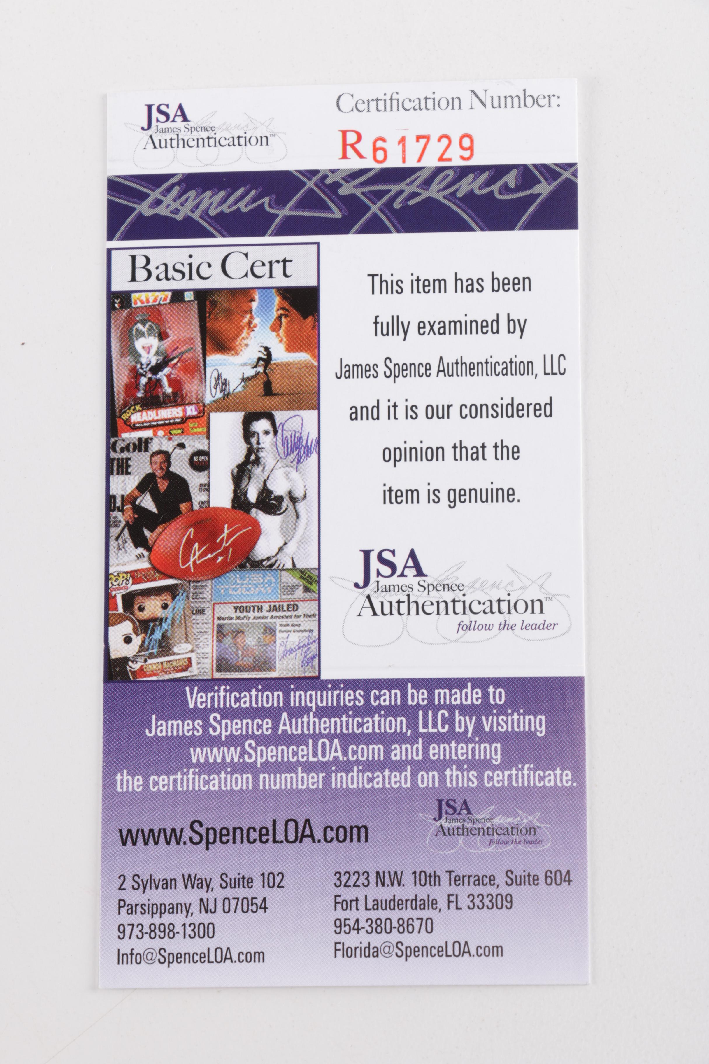 Autographed Photograph of John Wetteland