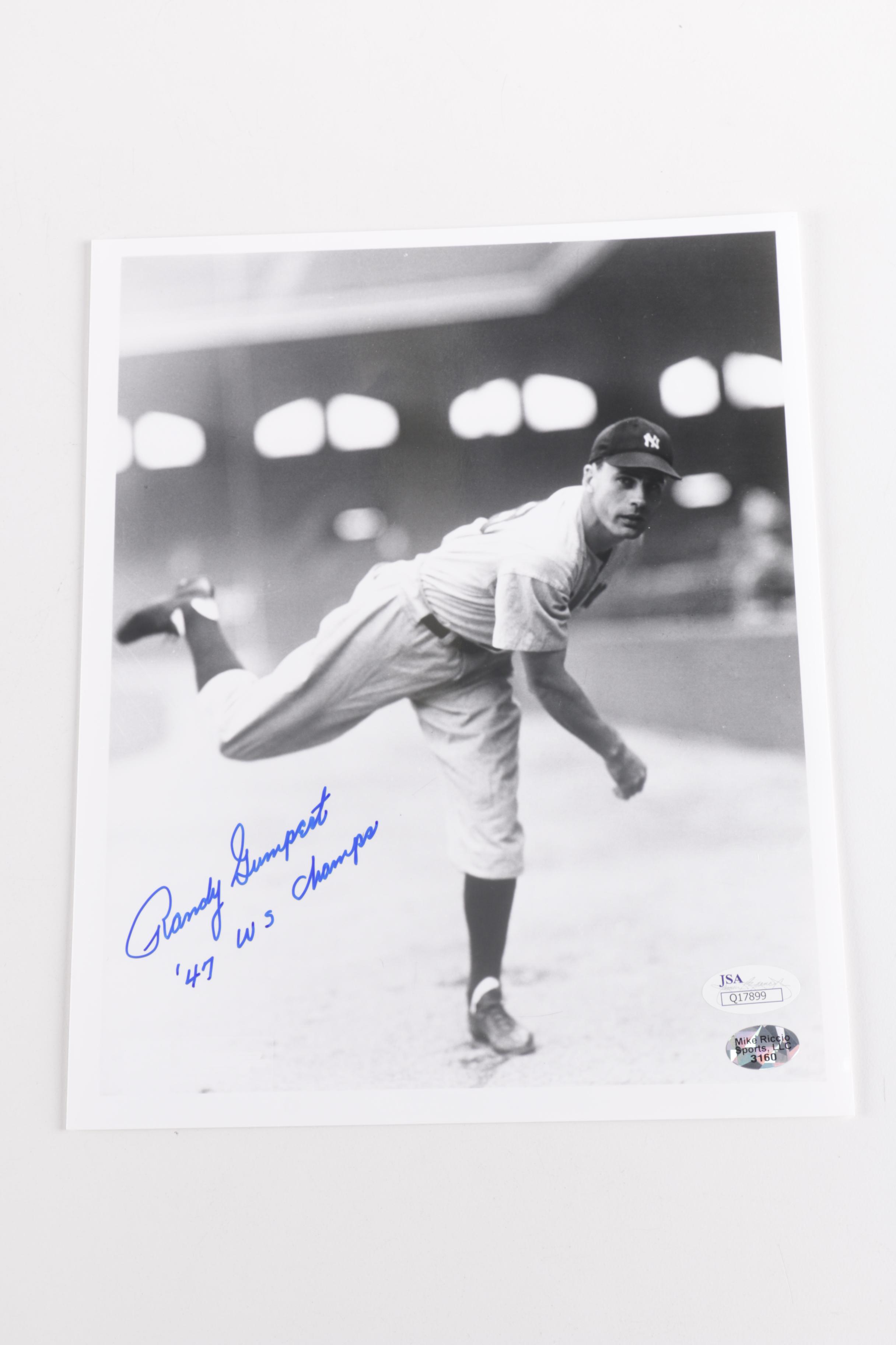 Randy Gumpert Autographed Photograph