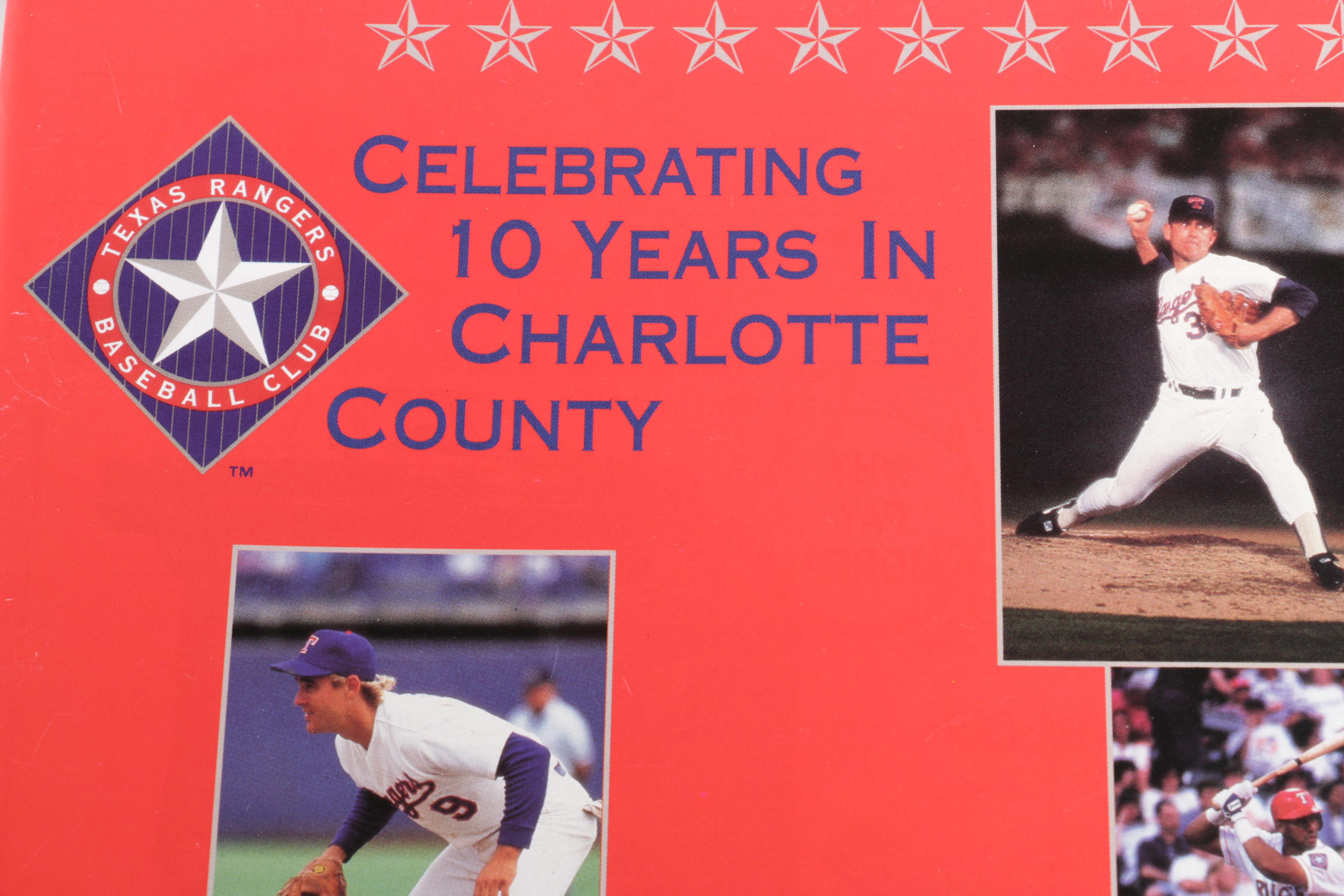 Autographed 1996 Rangers Program Ivan "Pudge" Rodriguez