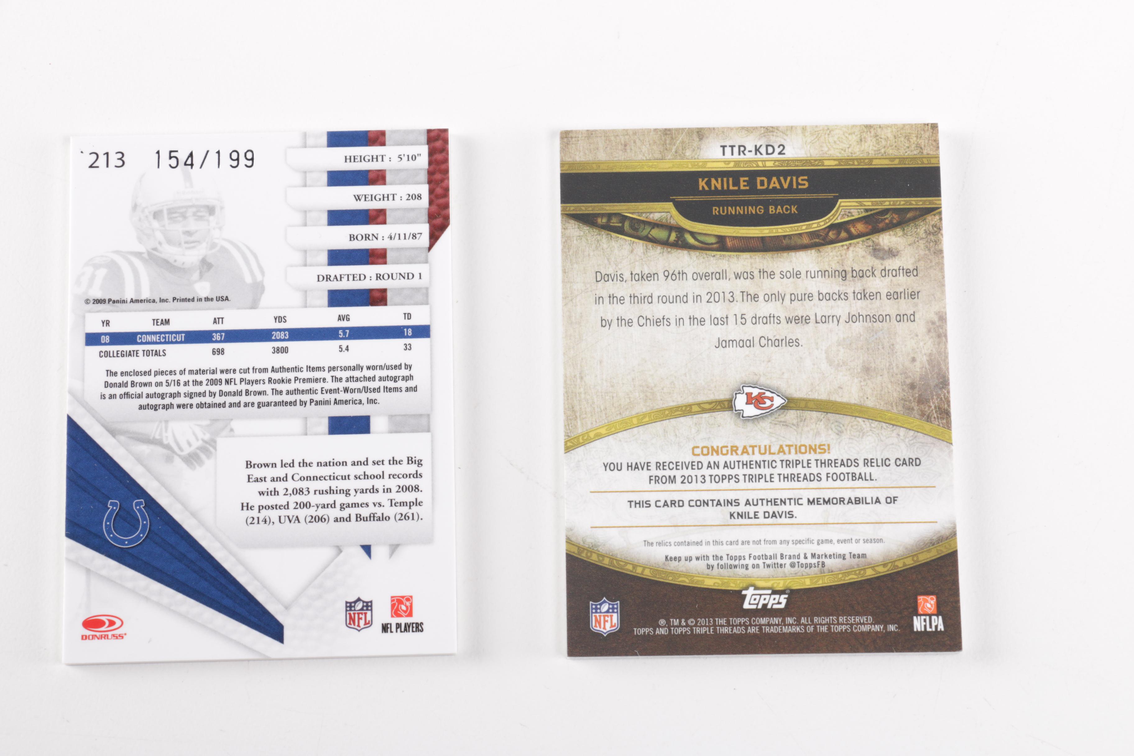 Football Cards Featuring Jersey Fabric and Football Leather