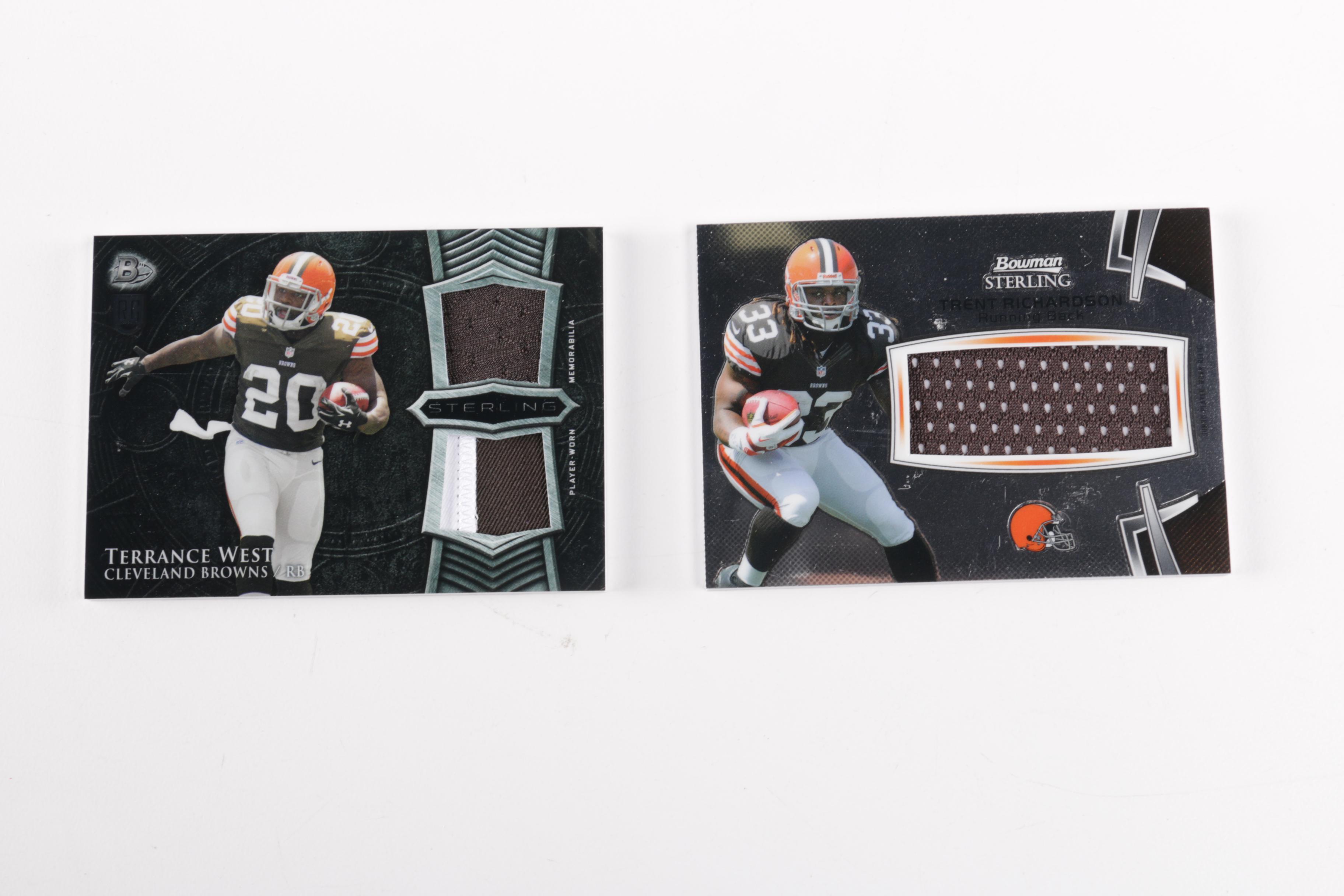 Football Cards Featuring Jersey Fabric and Football Leather