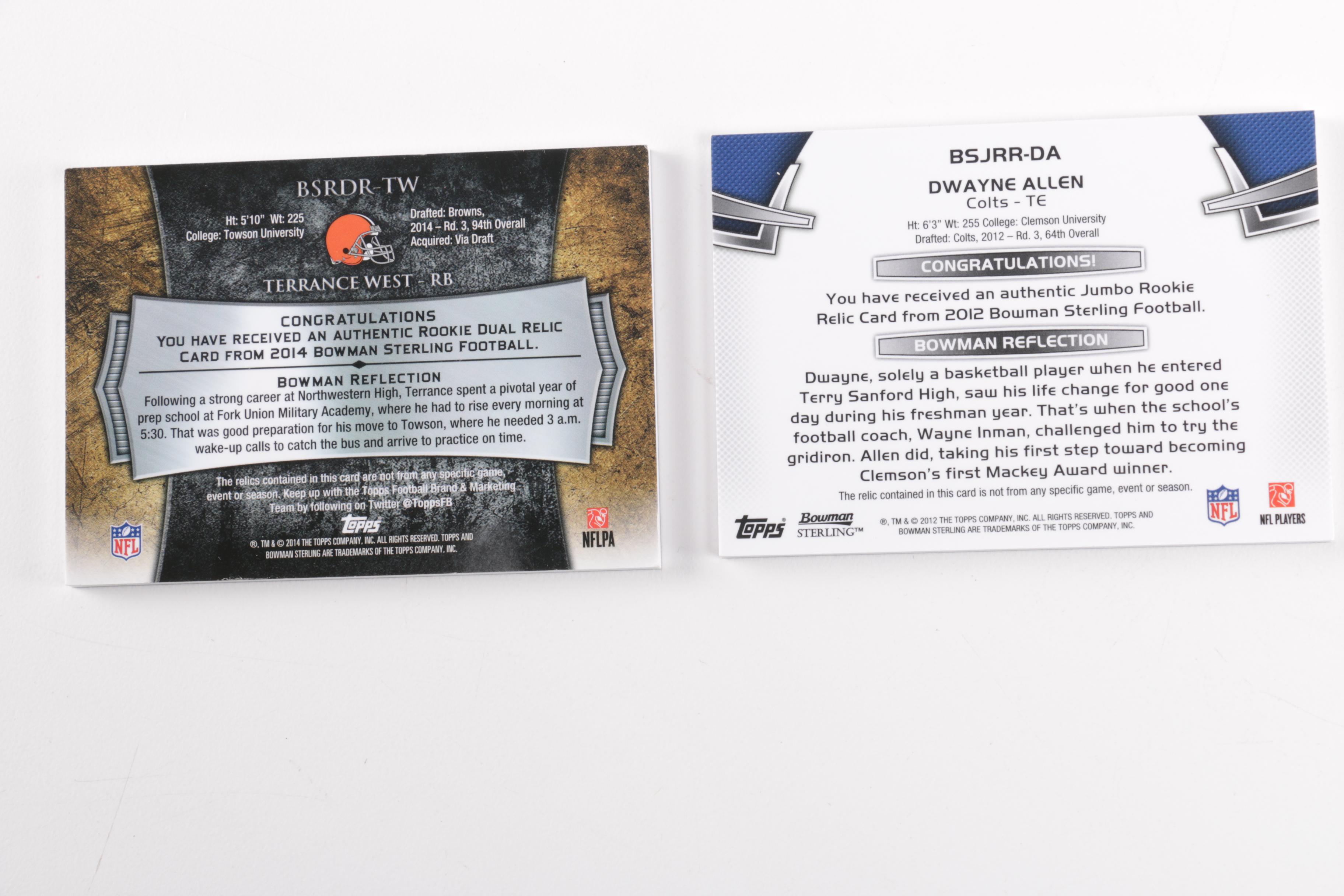 Football Cards Featuring Jersey Fabric and Football Leather