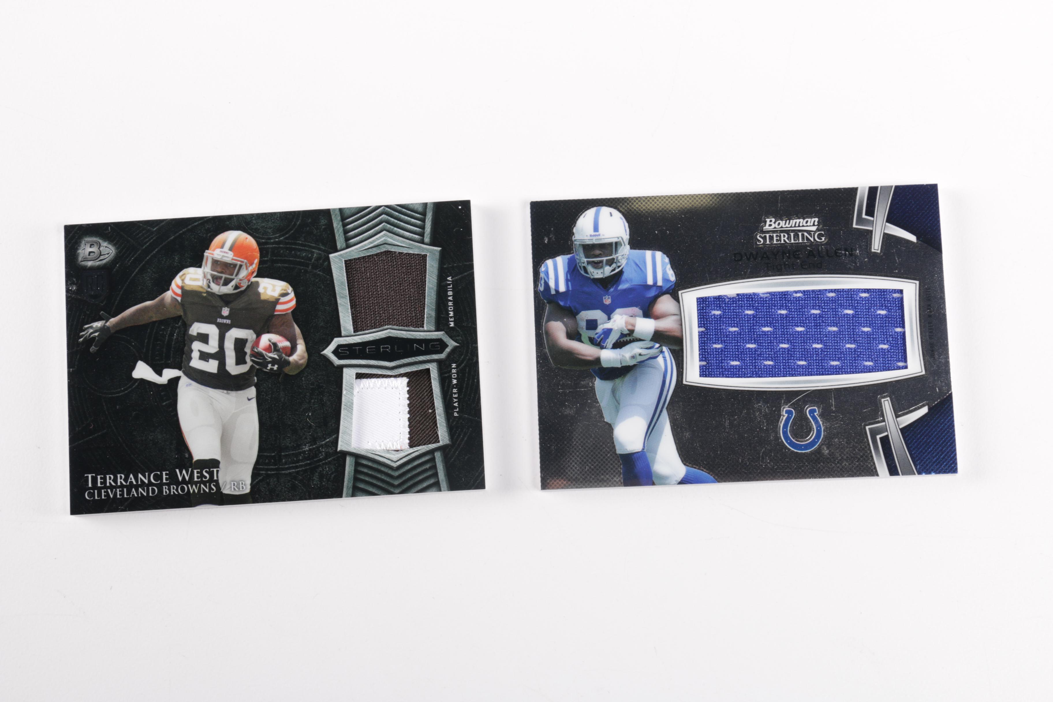 Football Cards Featuring Jersey Fabric and Football Leather