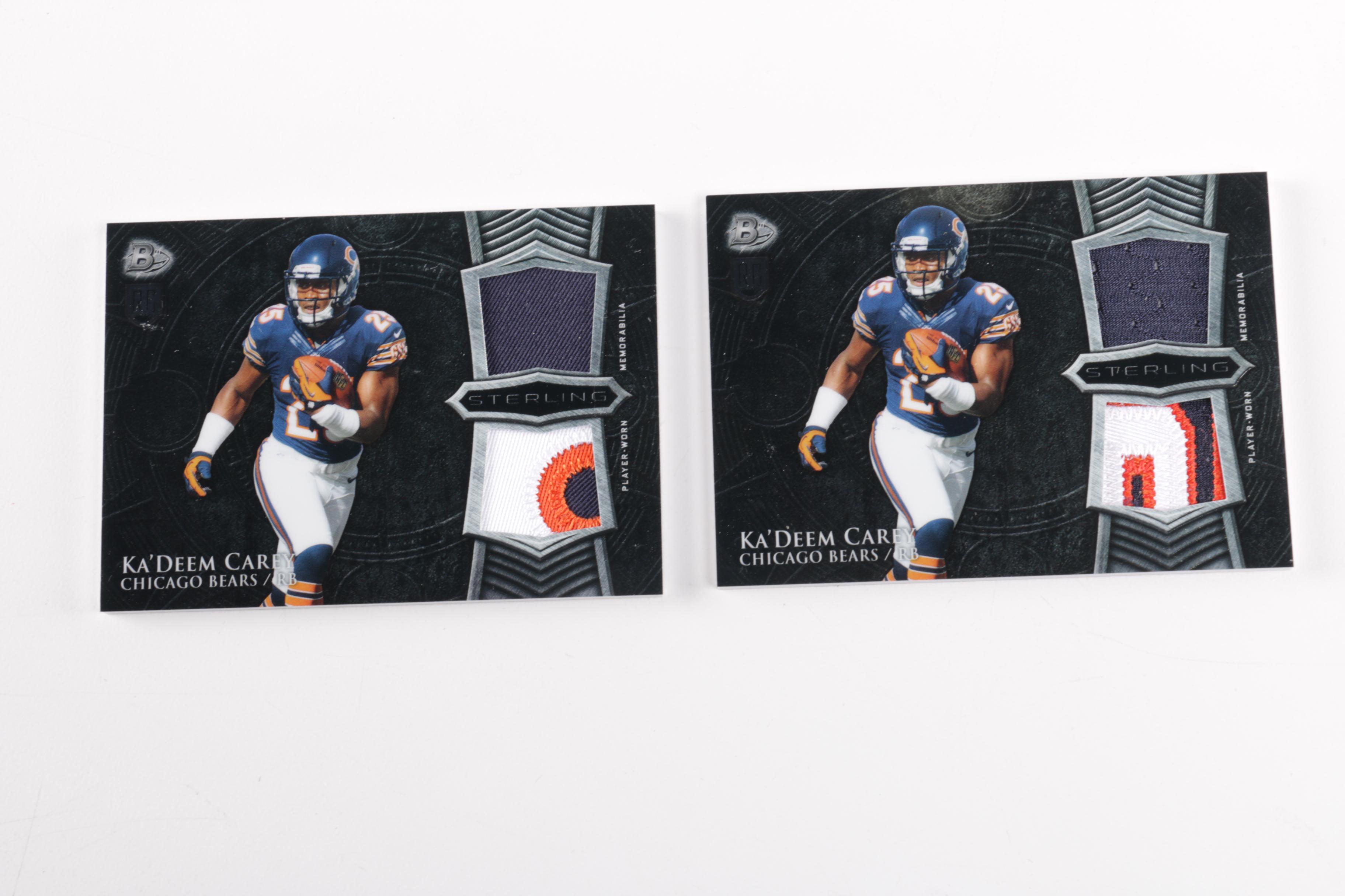 Football Cards Featuring Jersey Fabric and Football Leather