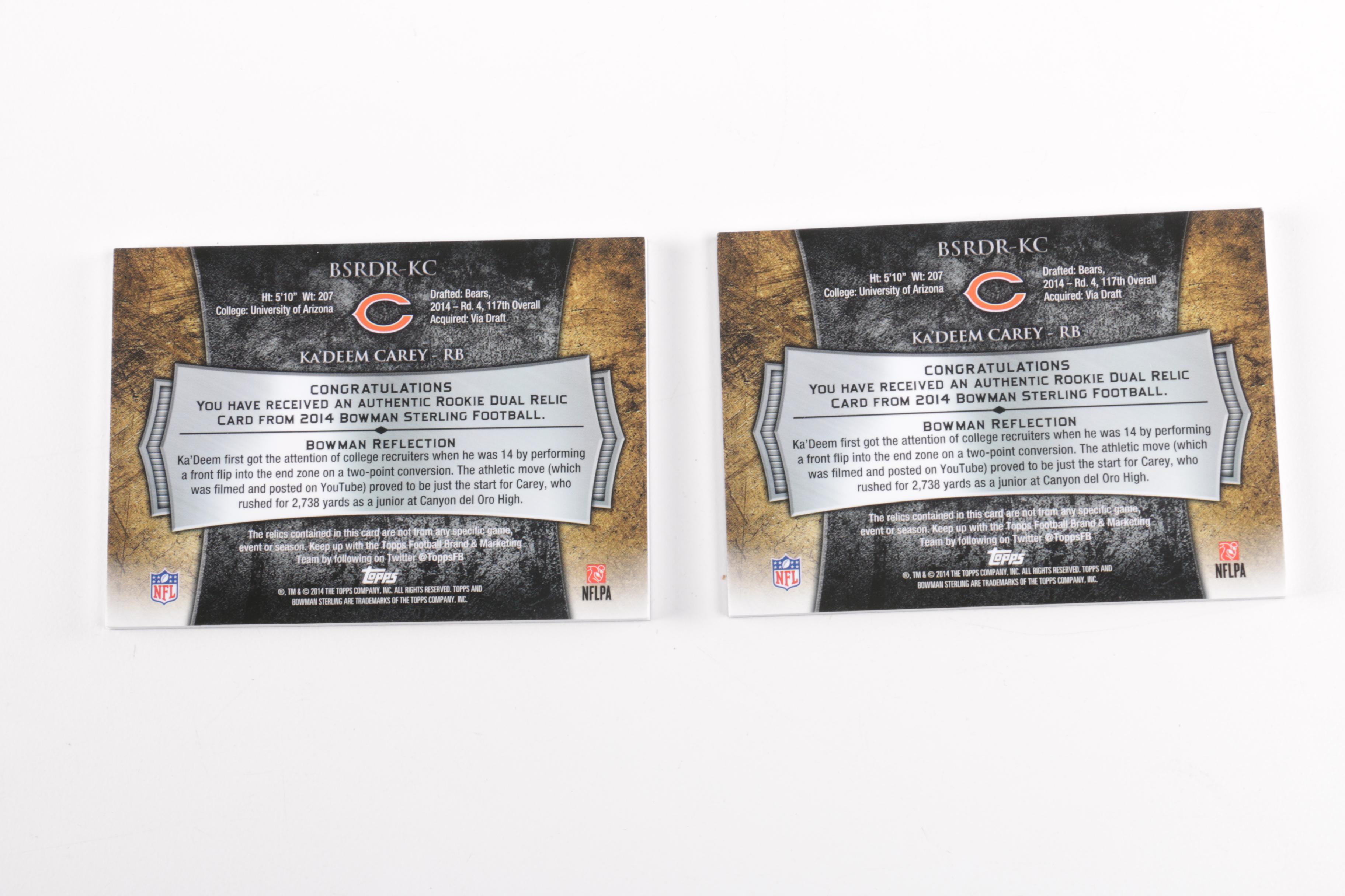 Football Cards Featuring Jersey Fabric and Football Leather