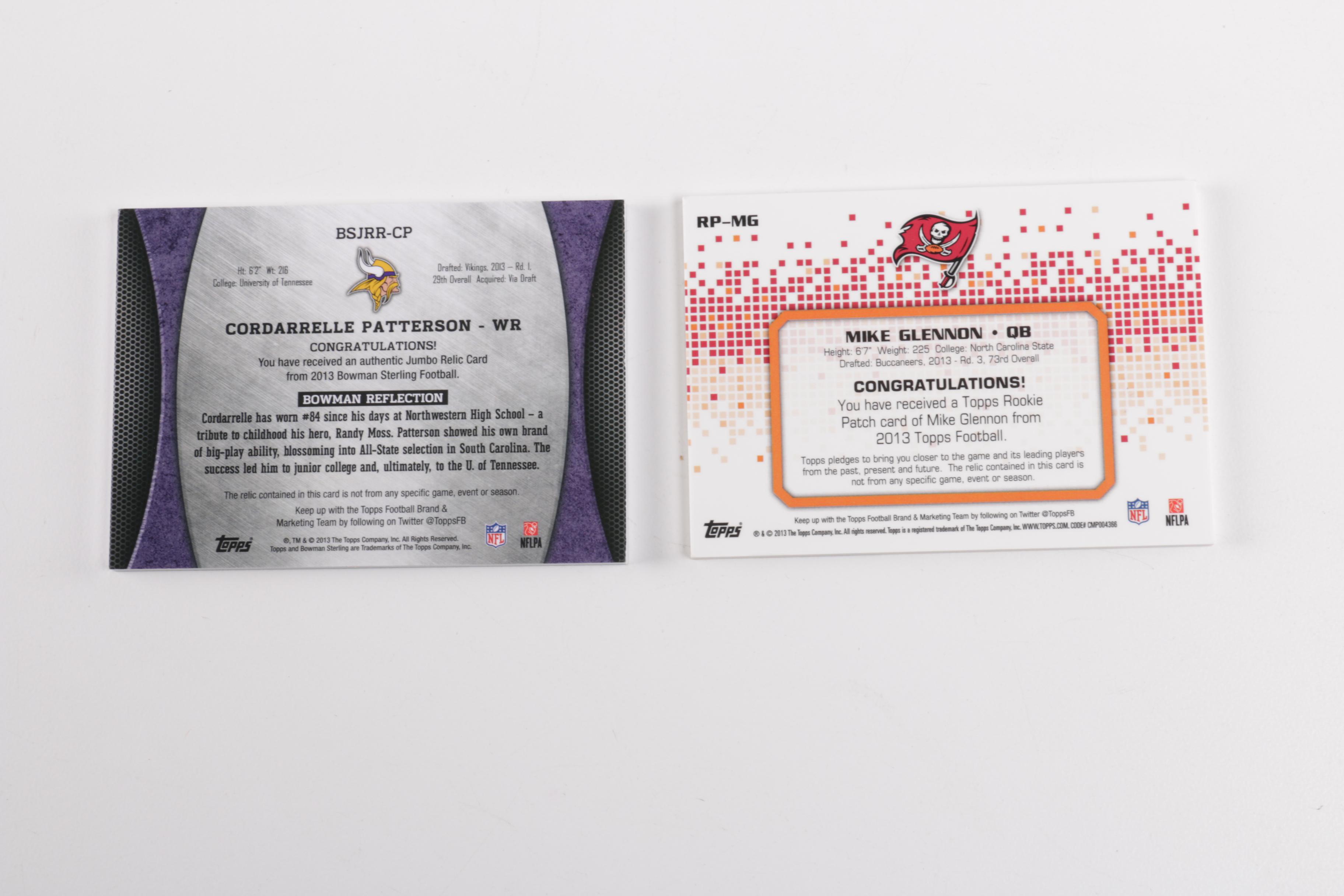 Football Cards Featuring Jersey Fabric and Football Leather
