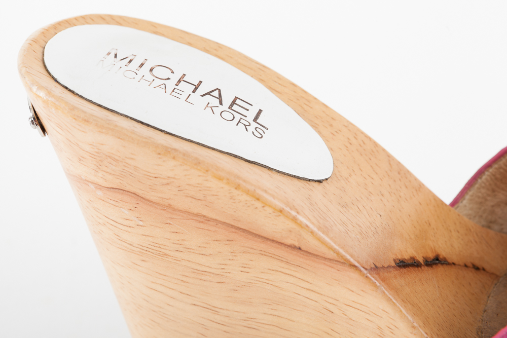 MICHAEL by Michael Kors Women's Heeled Wooden Wedges