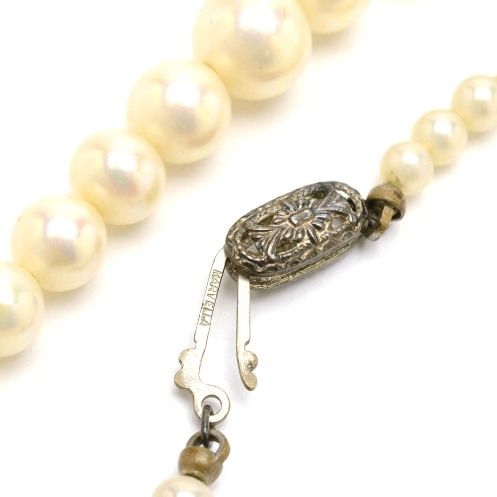 Group of Faux Pearl Necklaces and Costume Jewelry