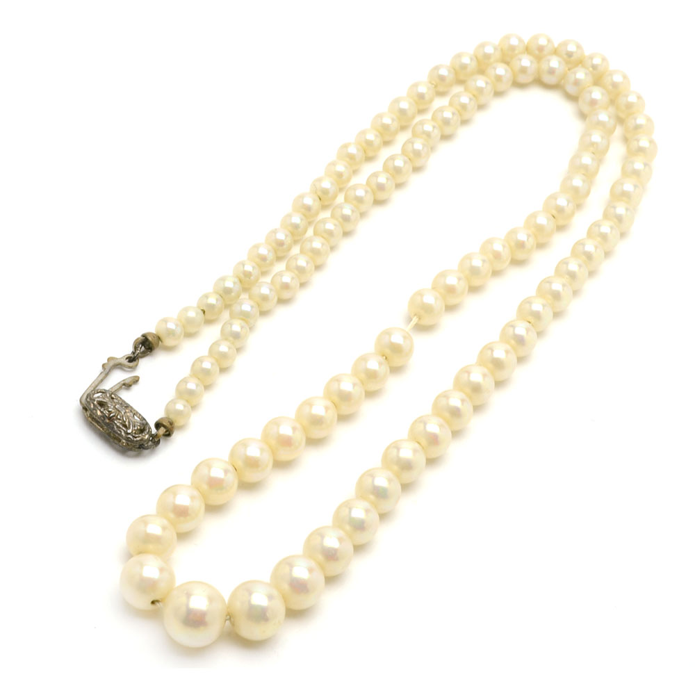 Group of Faux Pearl Necklaces and Costume Jewelry