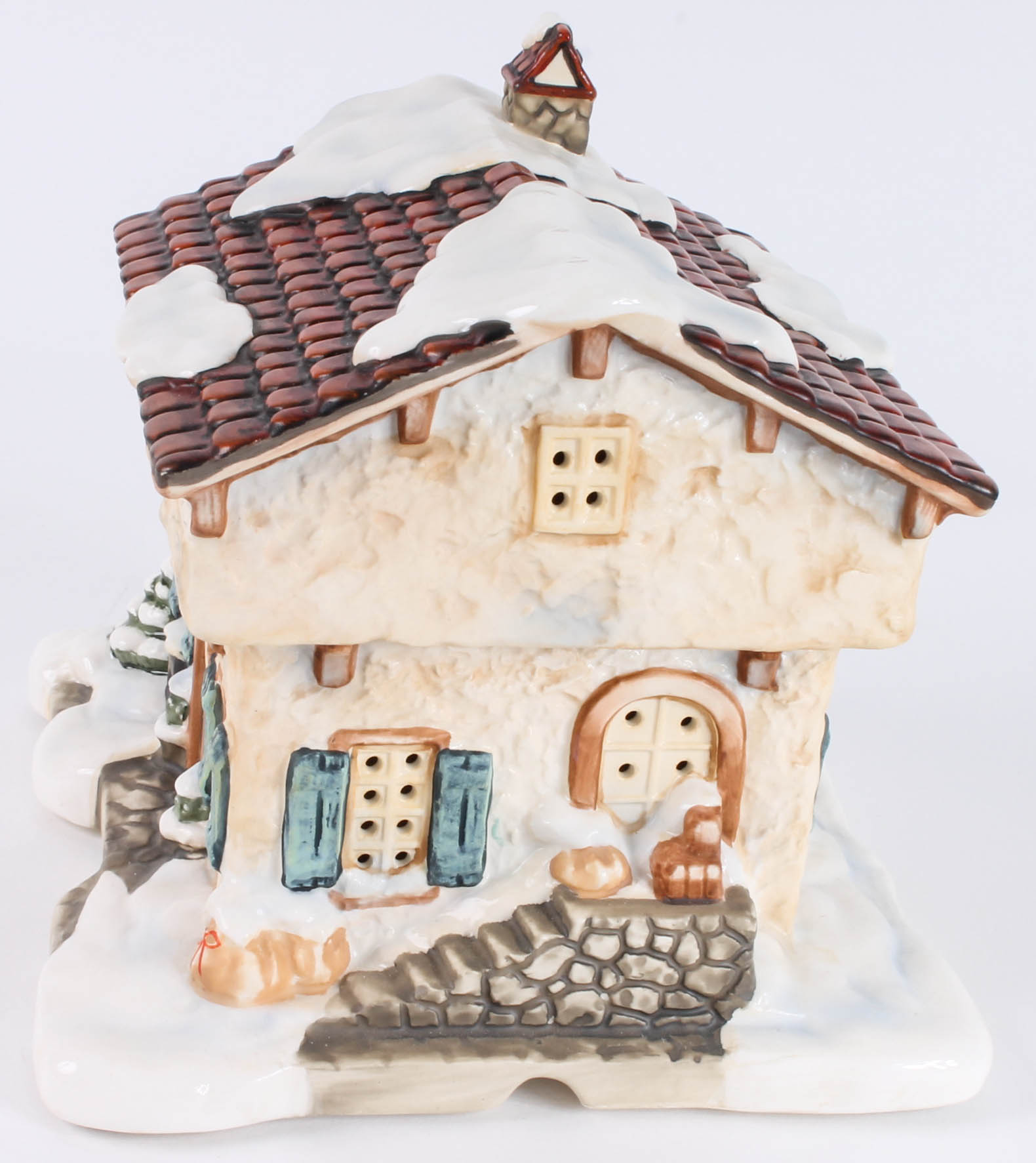 Three Hummel Christmas Village Building Figurines
