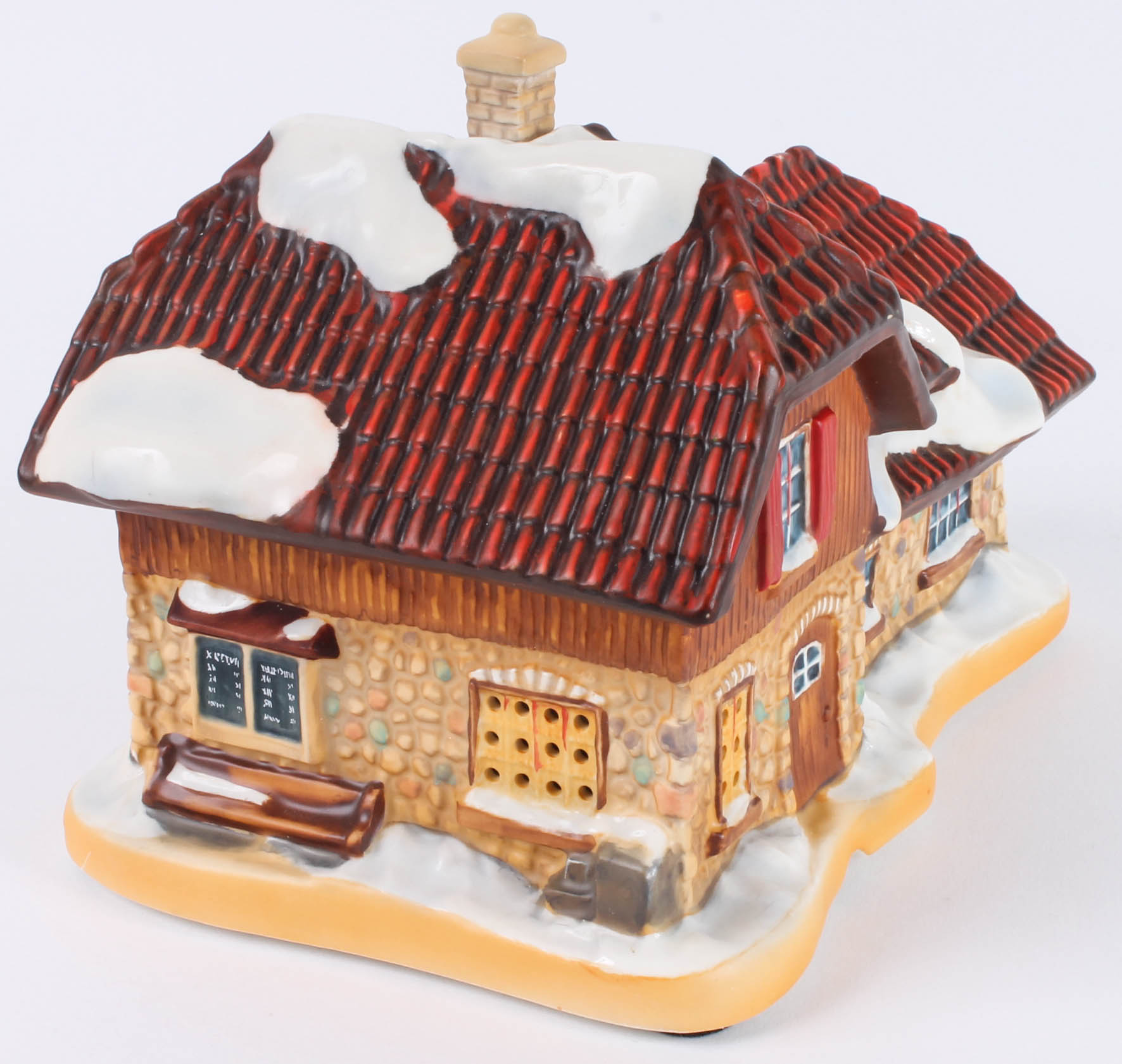 Three Hummel Christmas Village Building Figurines