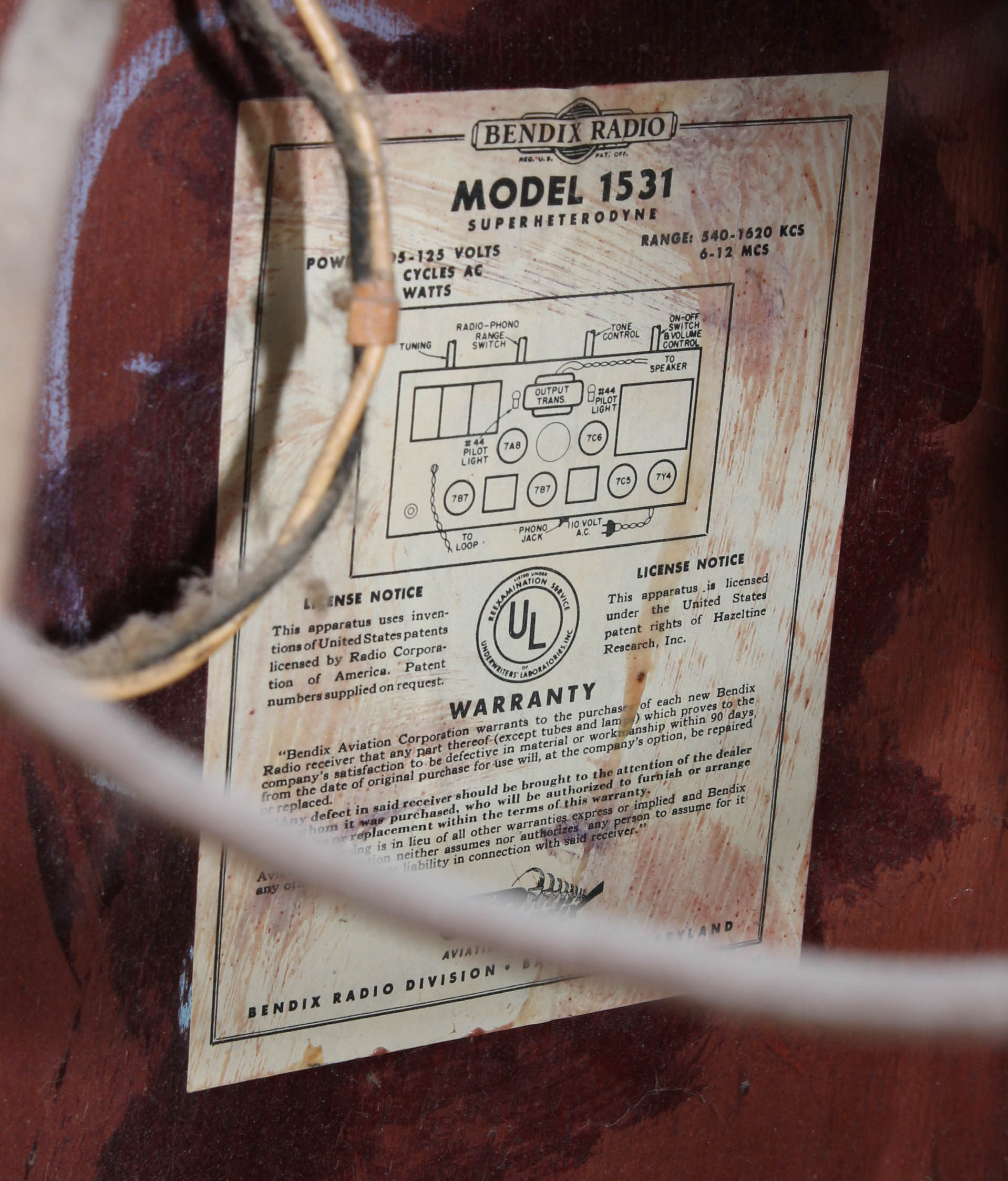 Vintage Bendix Stereo Cabinet