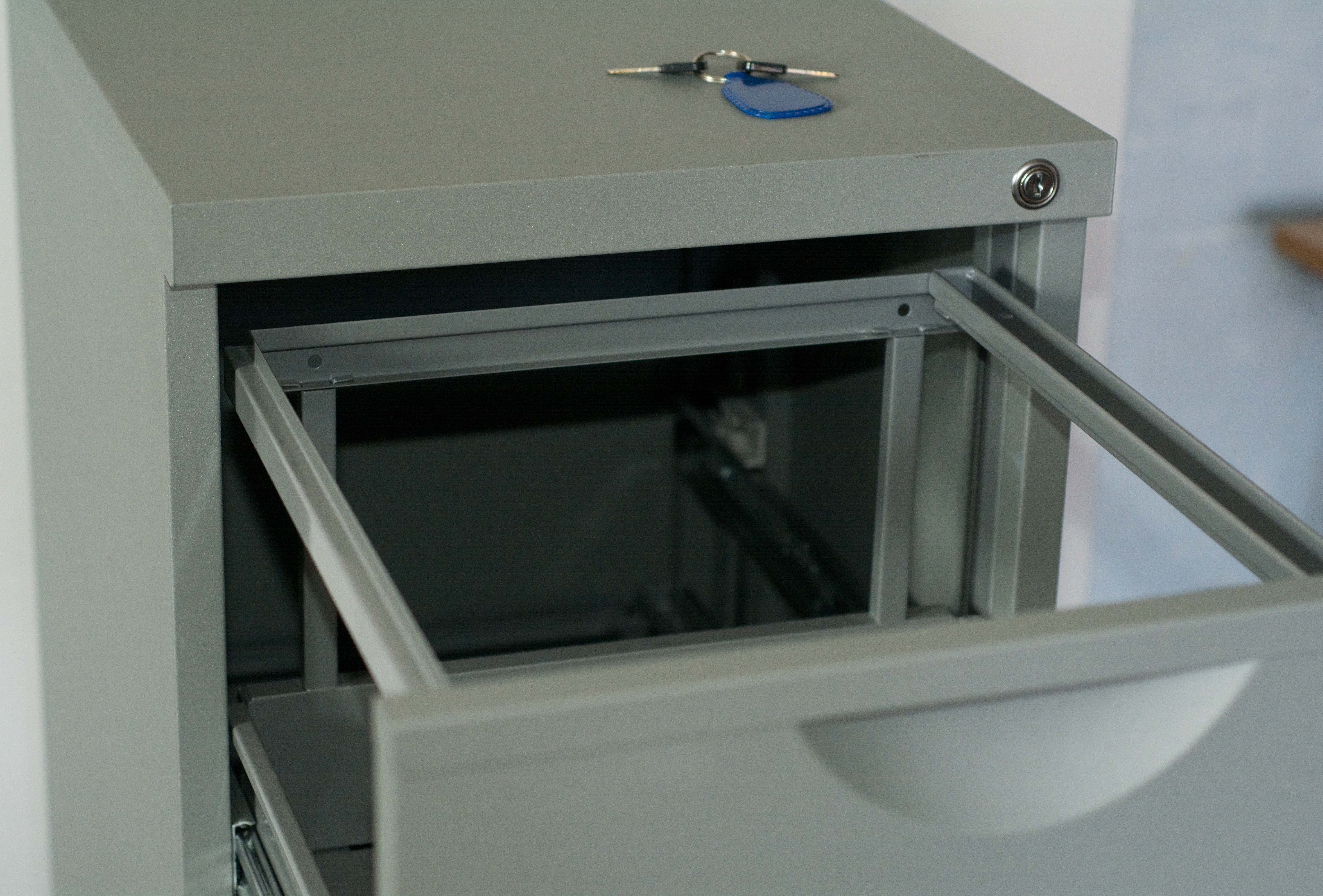 Locking Vertical File Cabinet and Cash Box