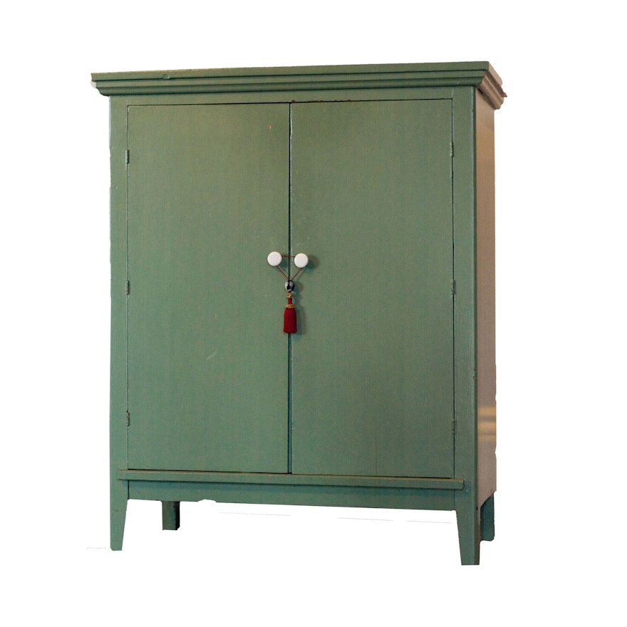 Vintage Green Storage Cabinet