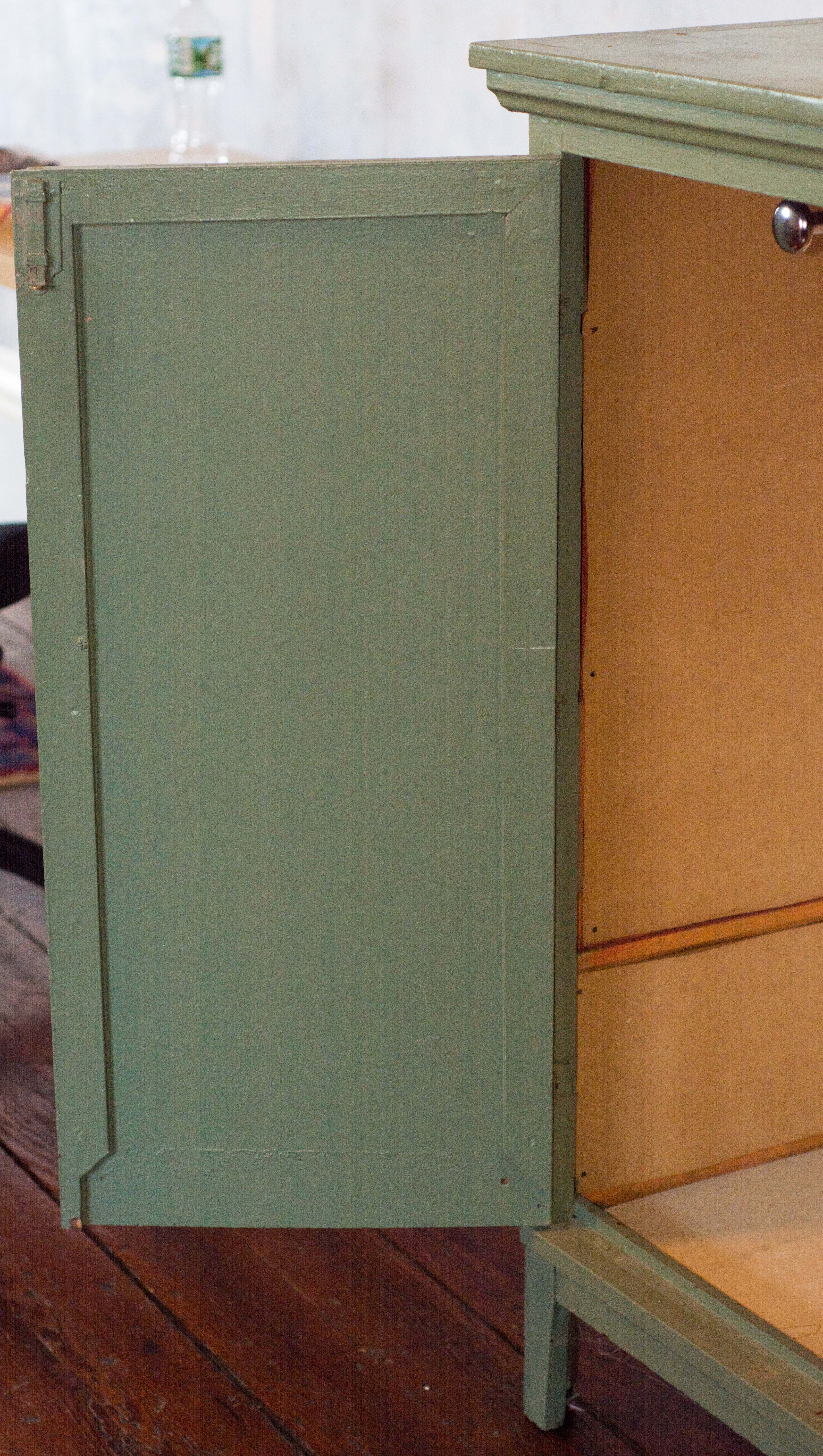 Vintage Green Storage Cabinet