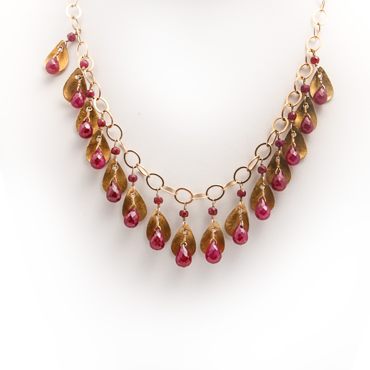 Gold Filled Ruby Princess Necklace