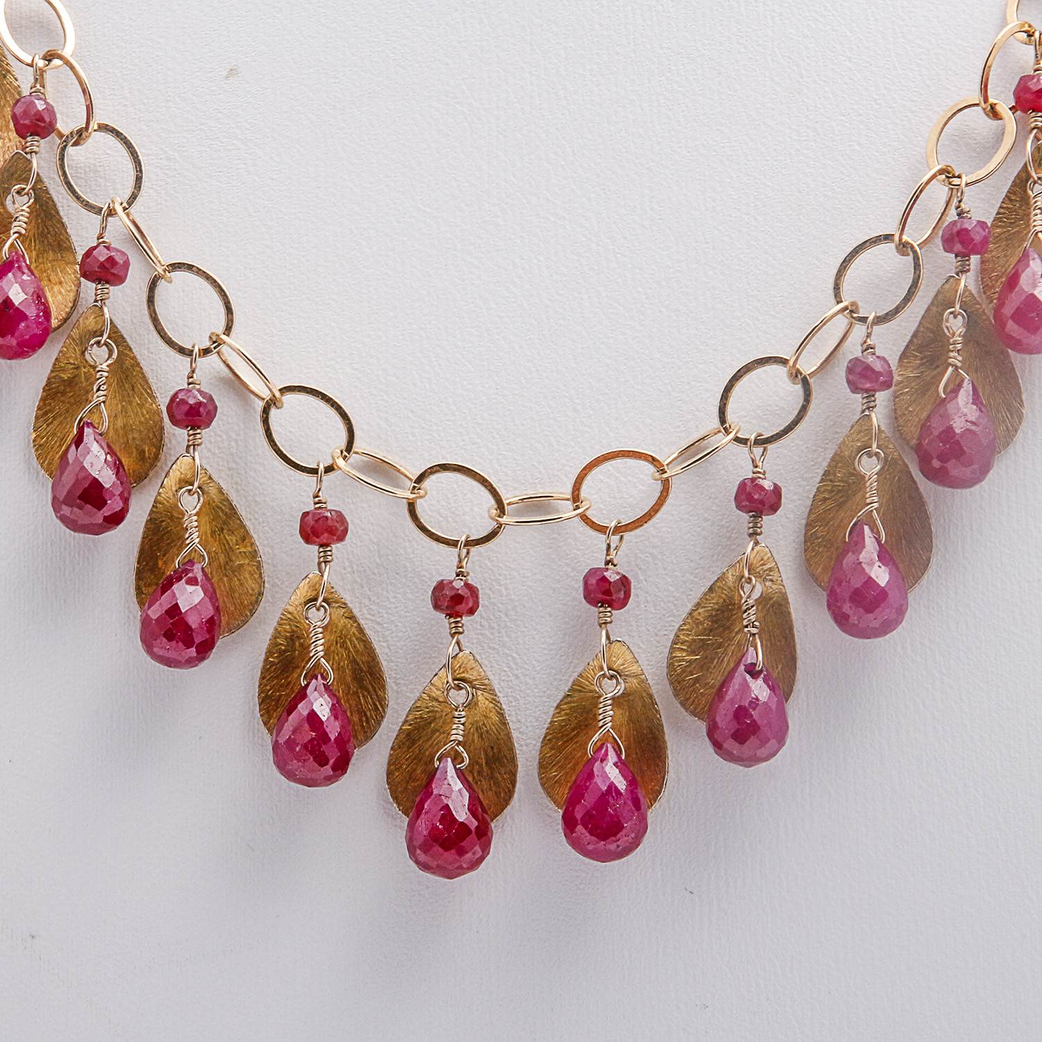 Gold Filled Ruby Princess Necklace