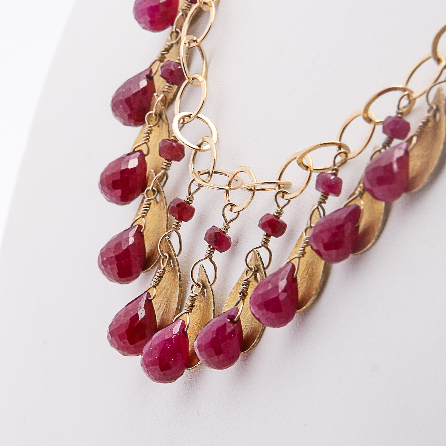 Gold Filled Ruby Princess Necklace