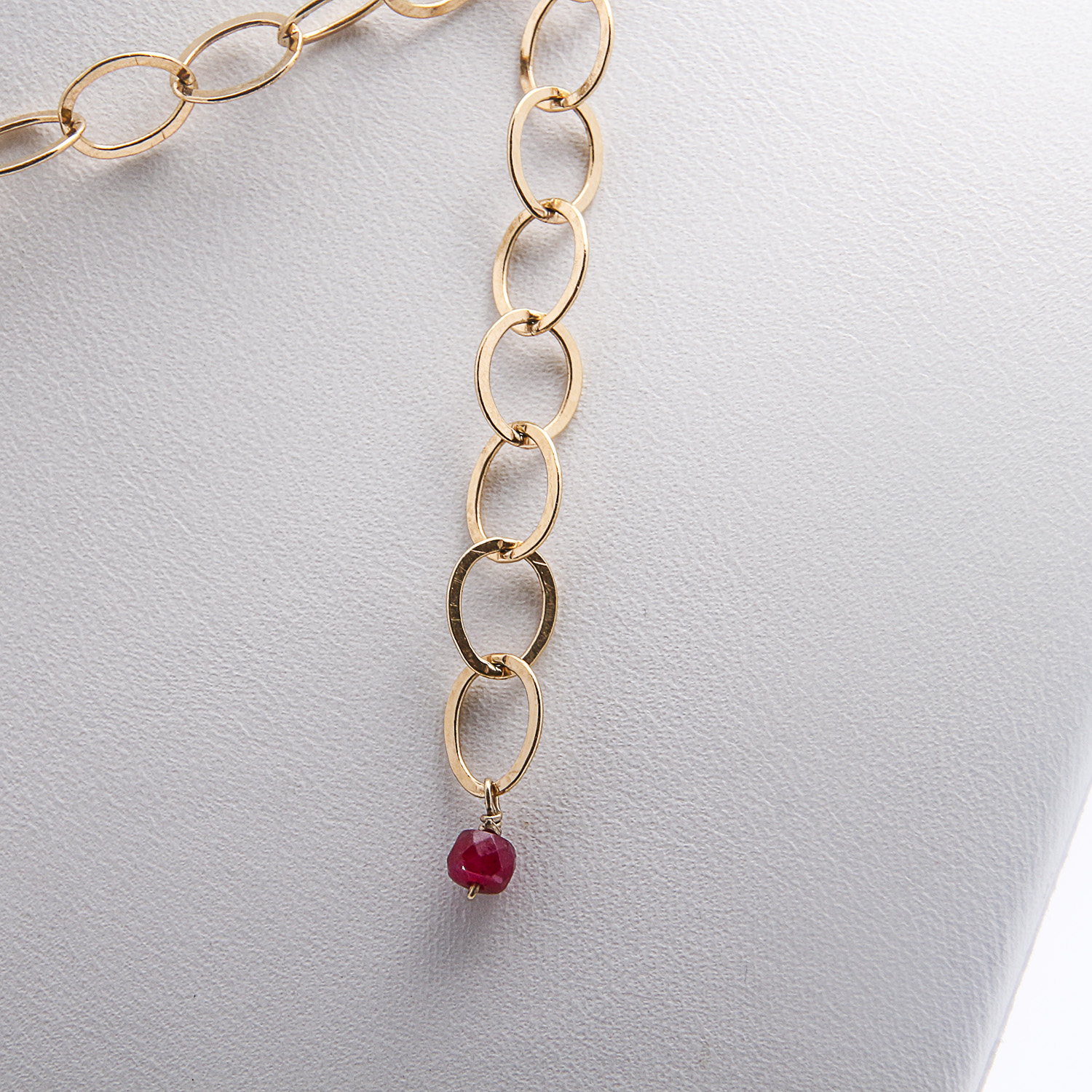 Gold Filled Ruby Princess Necklace