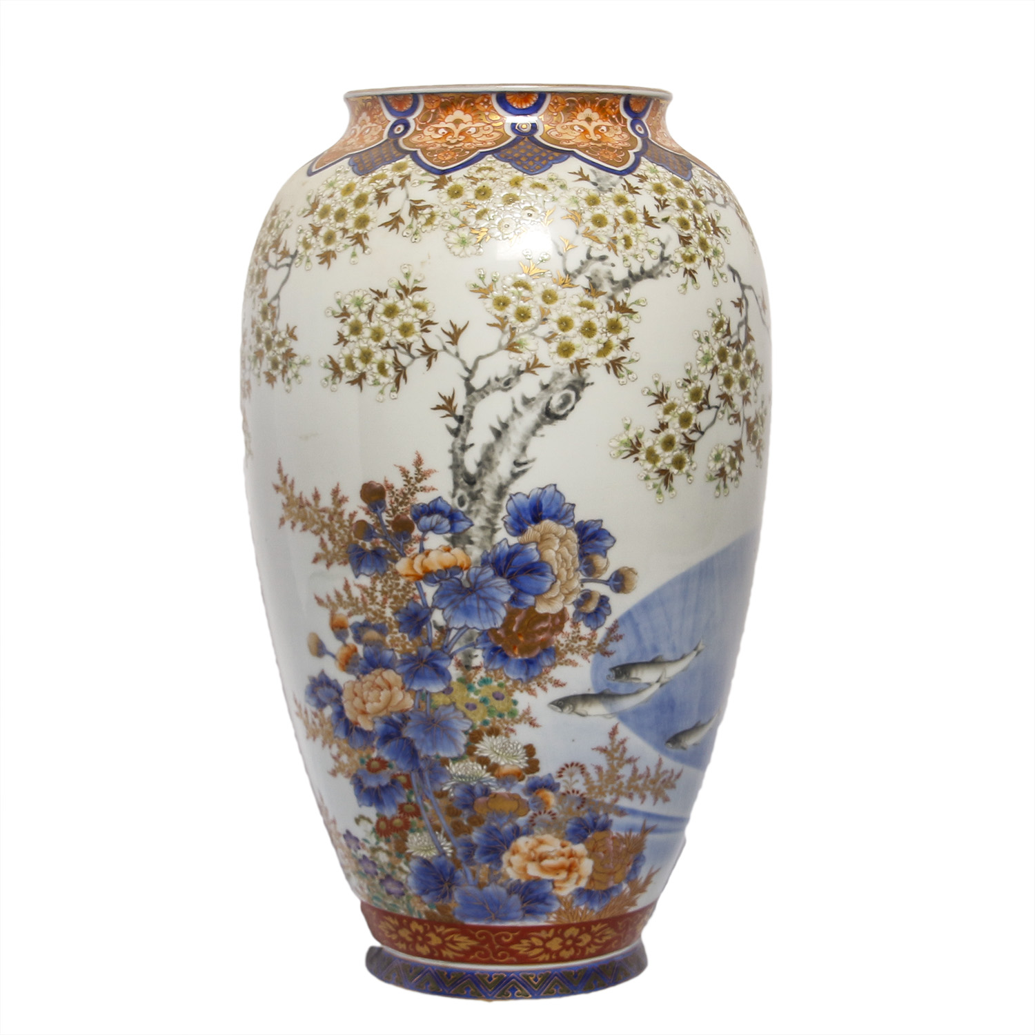 Antique Japanese Fukagawa Vase