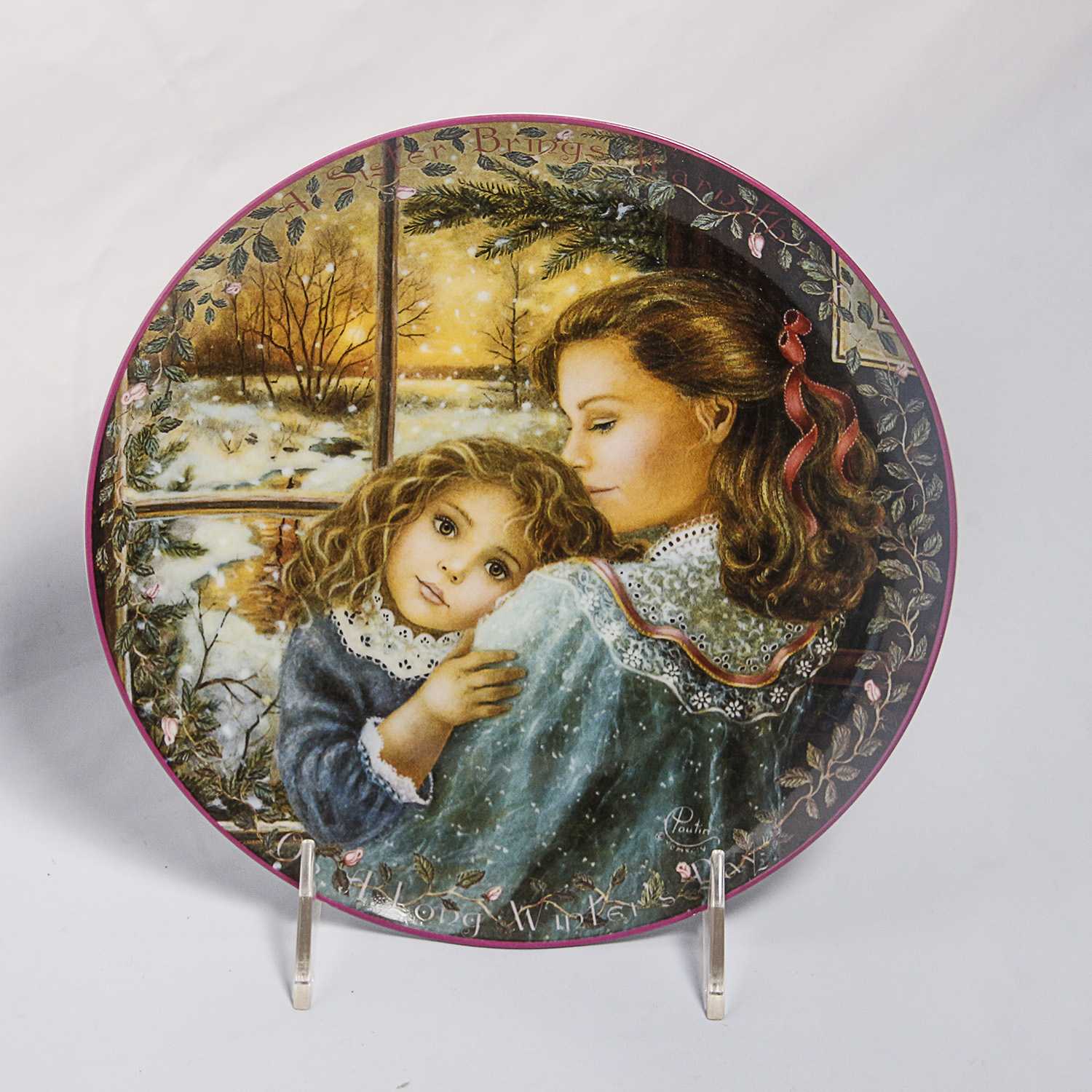 Six Collectible Plates in the "Kindred Moments" Series byChantal Poulin
