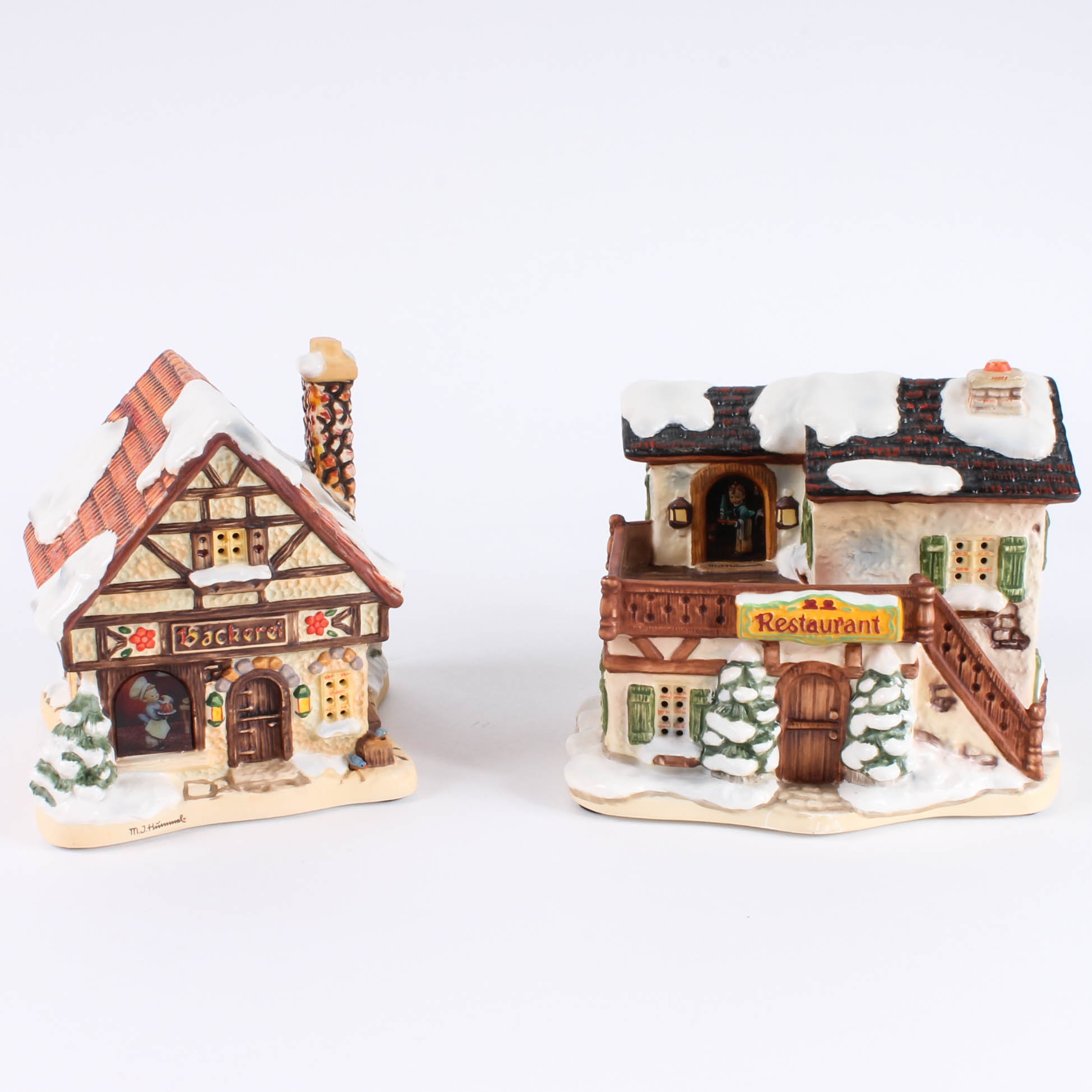 "Winter Comfort" and "Village Bakery" Hummel Christmas Village Buildings